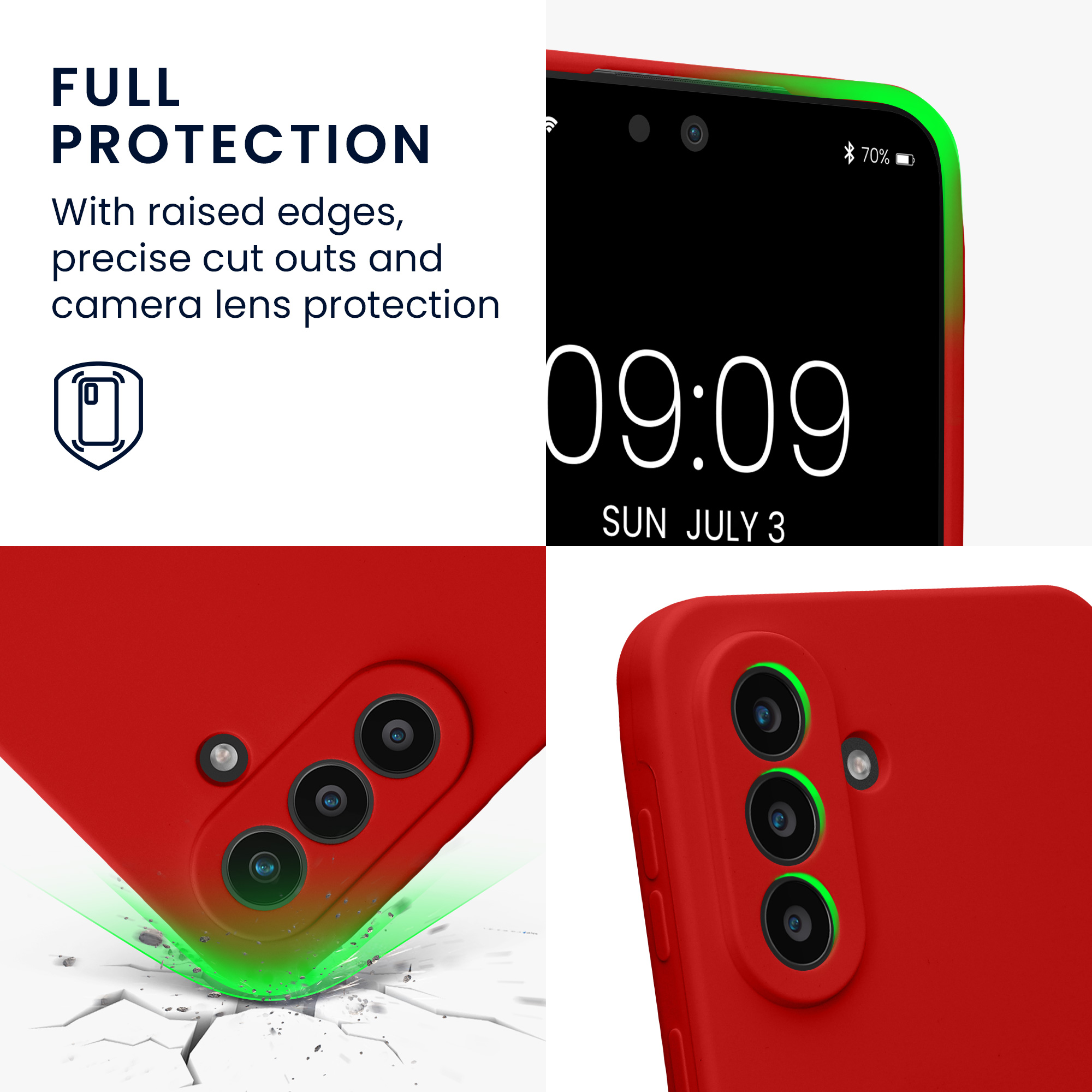 Pouzdro pro Samsung Galaxy A57 5G kwmobile tenké silikonové - klasická červená