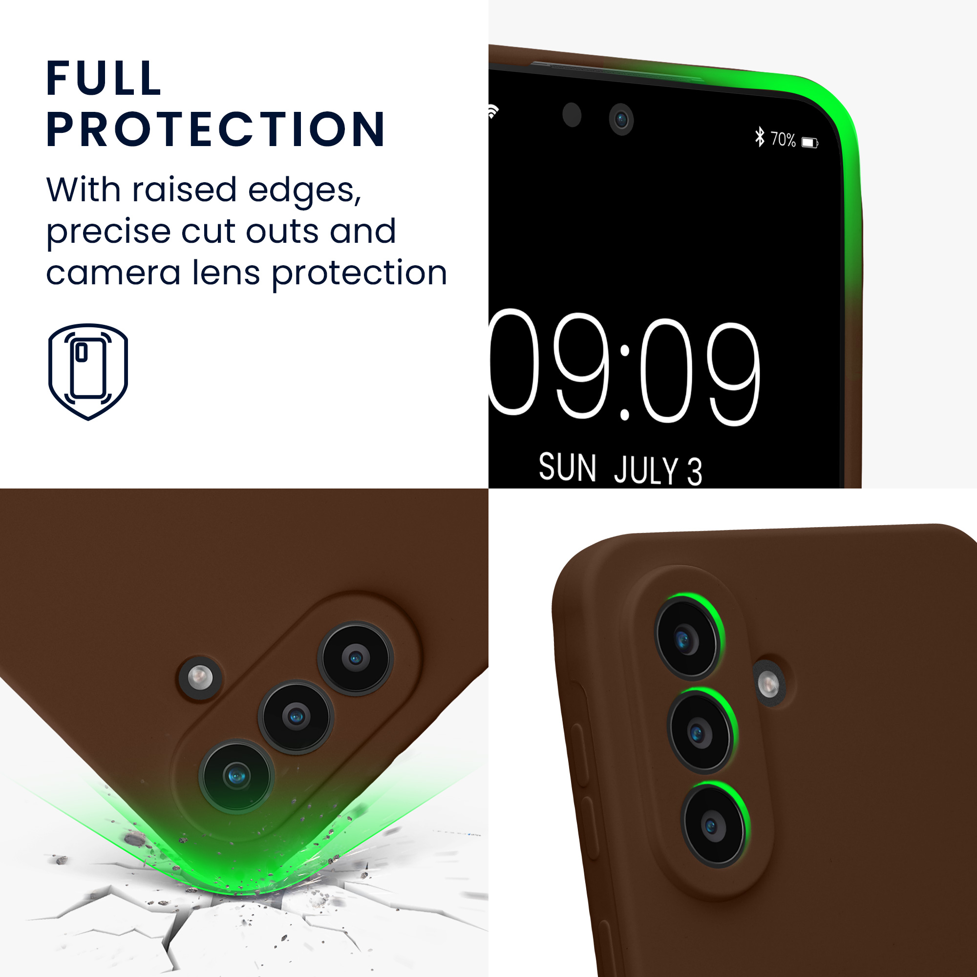 Pouzdro pro Samsung Galaxy A57 5G kwmobile tenké silikonové - čokoládová