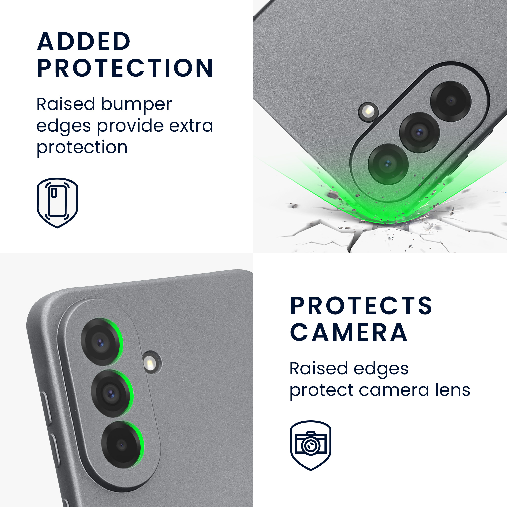Pouzdro pro Samsung Galaxy A37 5G kwmobile metalické TPU - metalická šedá