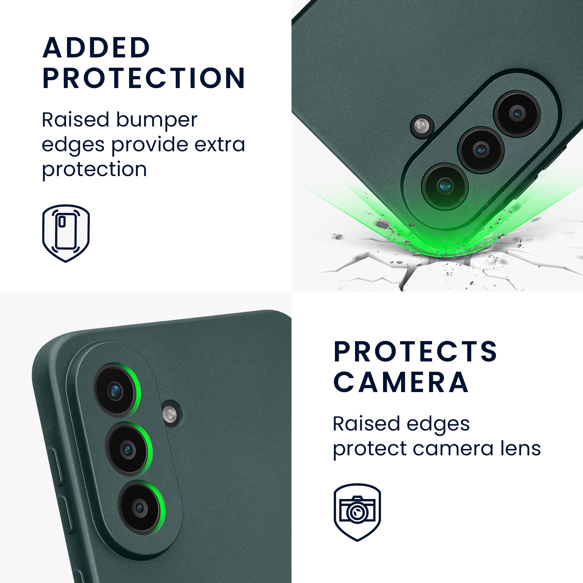 Pouzdro pro Samsung Galaxy A57 5G kwmobile metalické TPU - metalická petrolejová