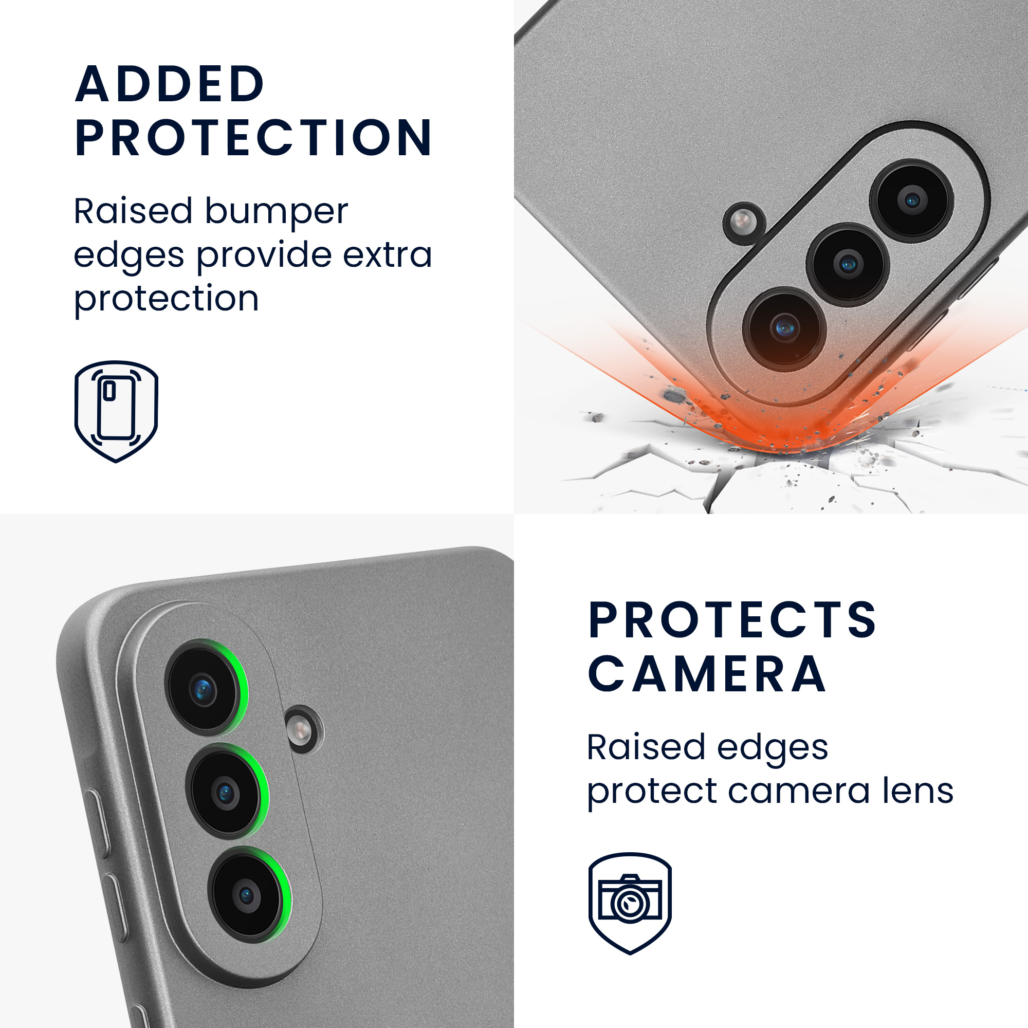 Pouzdro pro Samsung Galaxy A57 5G kwmobile metalické TPU - metalická šedá