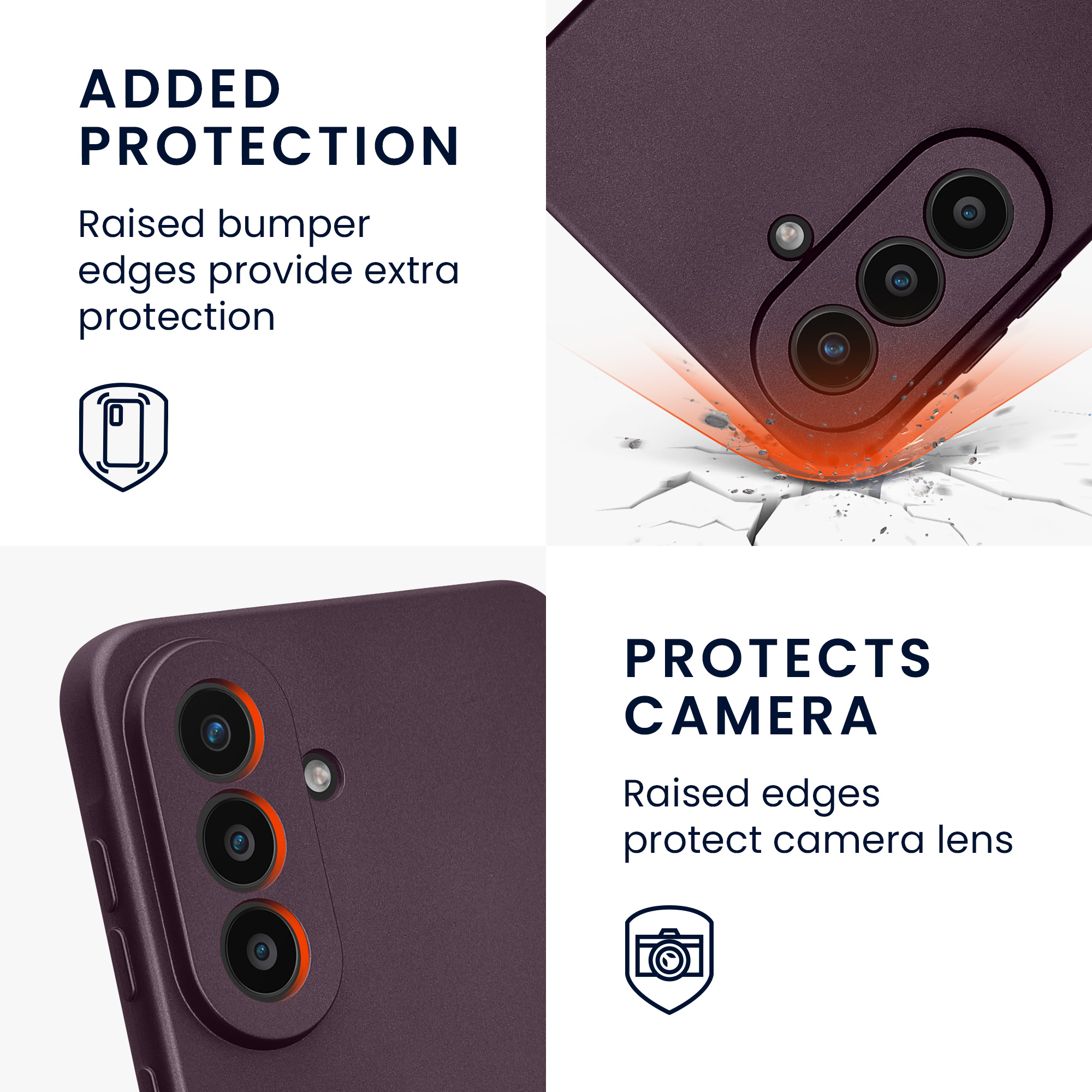 Pouzdro pro Samsung Galaxy A57 5G kwmobile metalické TPU - metalická bordó