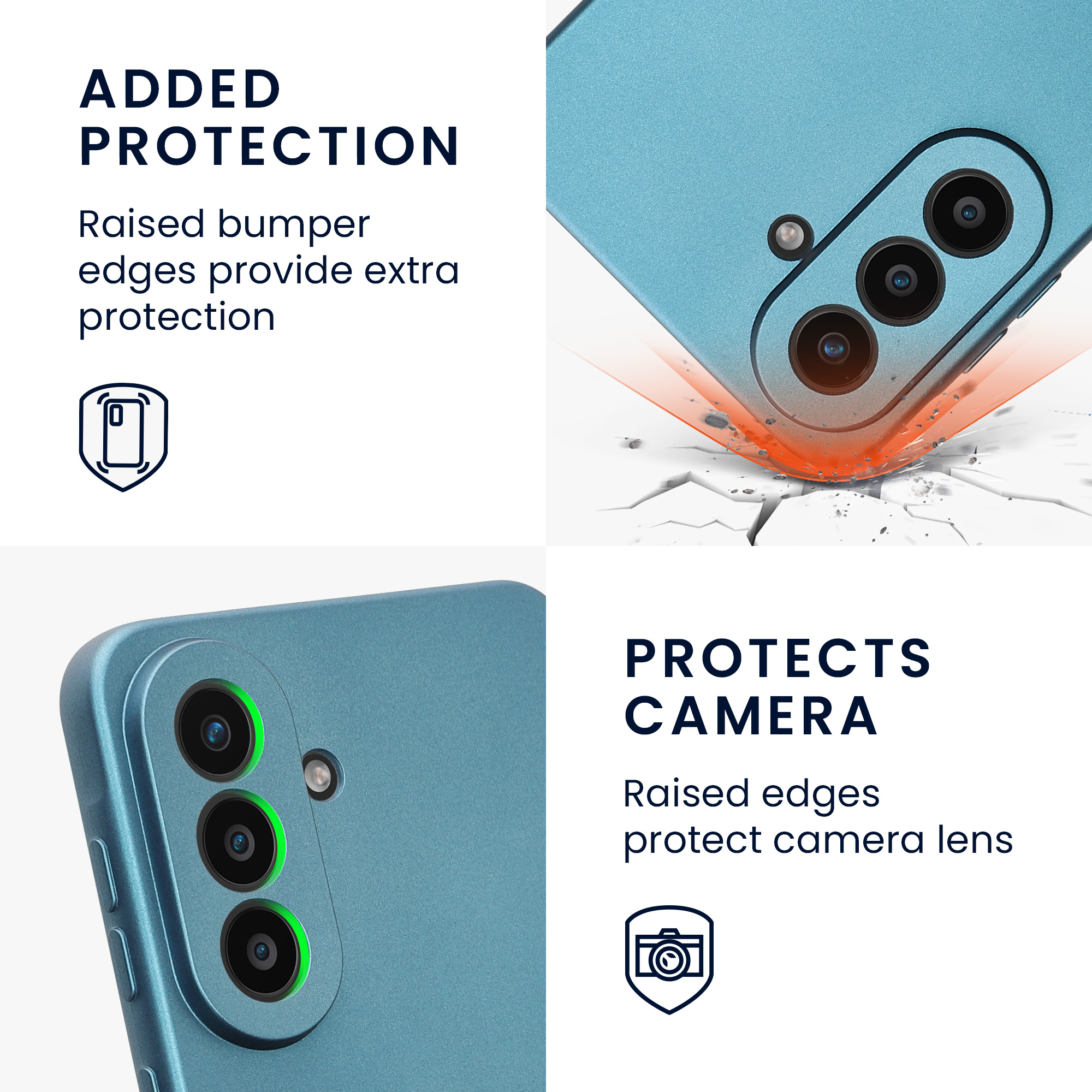 Pouzdro pro Samsung Galaxy A57 5G kwmobile metalické TPU - metalická karibská modrá