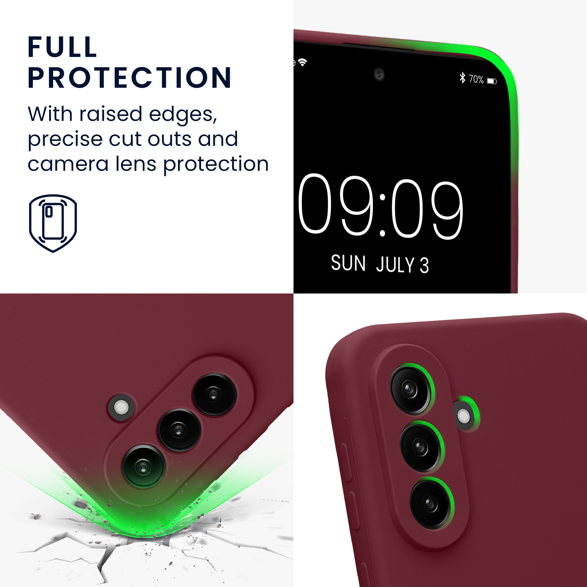 Pouzdro pro Samsung Galaxy A37 5G kwmobile tenké silikonové - vínově fialová