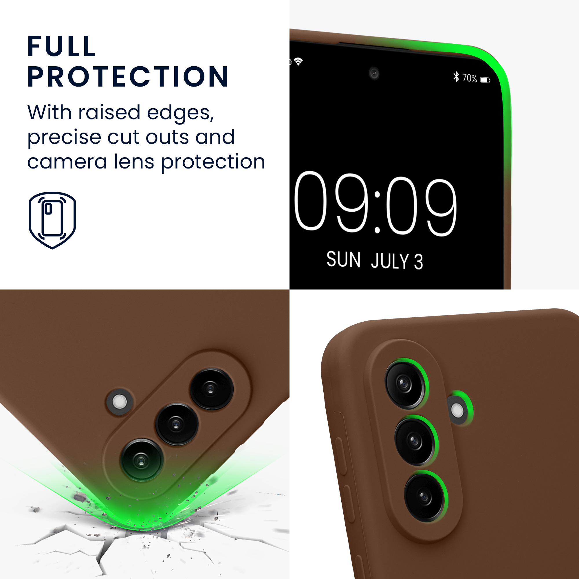 Pouzdro pro Samsung Galaxy A37 5G kwmobile tenké silikonové - čokoládová