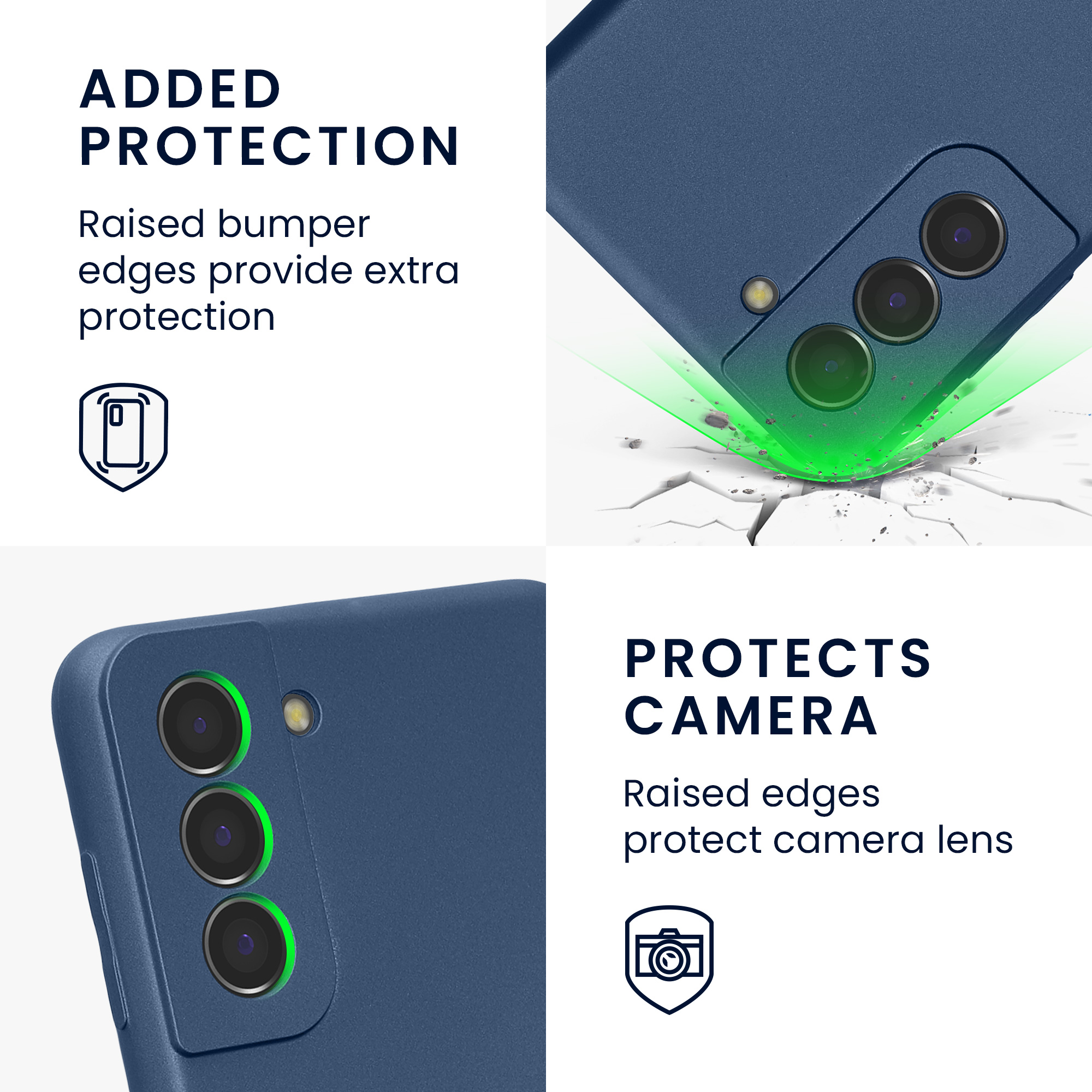 Pouzdro pro Samsung Galaxy S21 kwmobile metalické TPU - metalická modrá