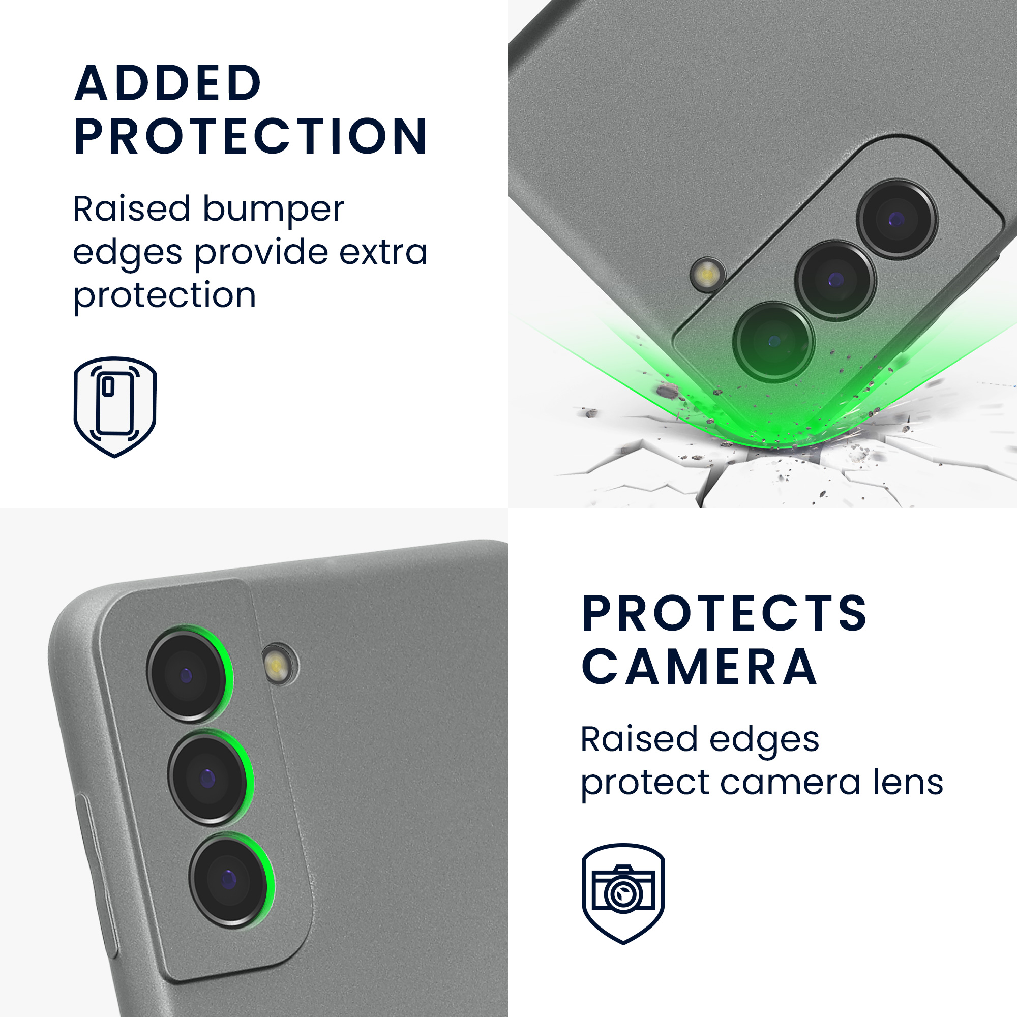 Pouzdro pro Samsung Galaxy S21 kwmobile metalické TPU - metalická šedá