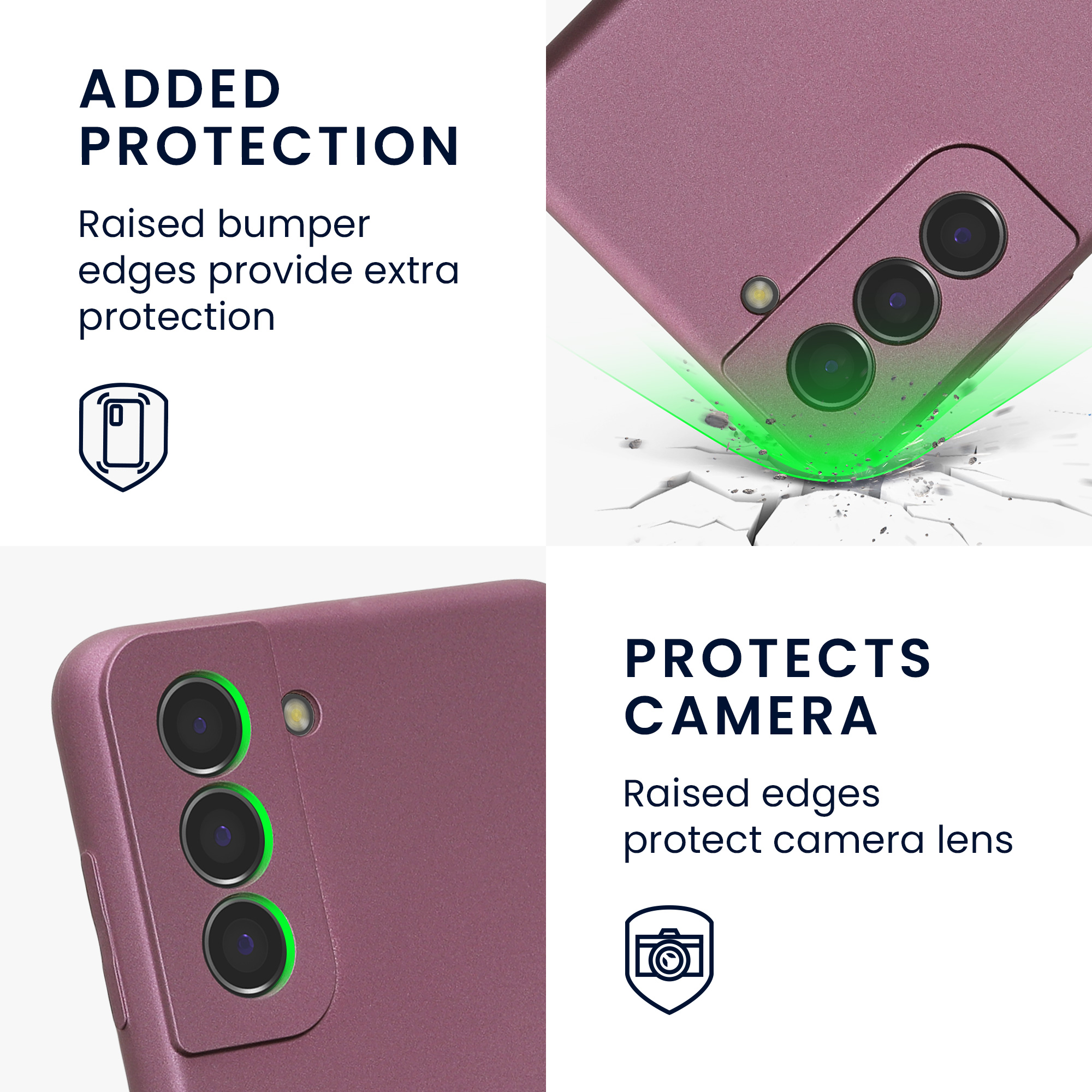 Pouzdro pro Samsung Galaxy S21 kwmobile metalické TPU - metalická levandulová