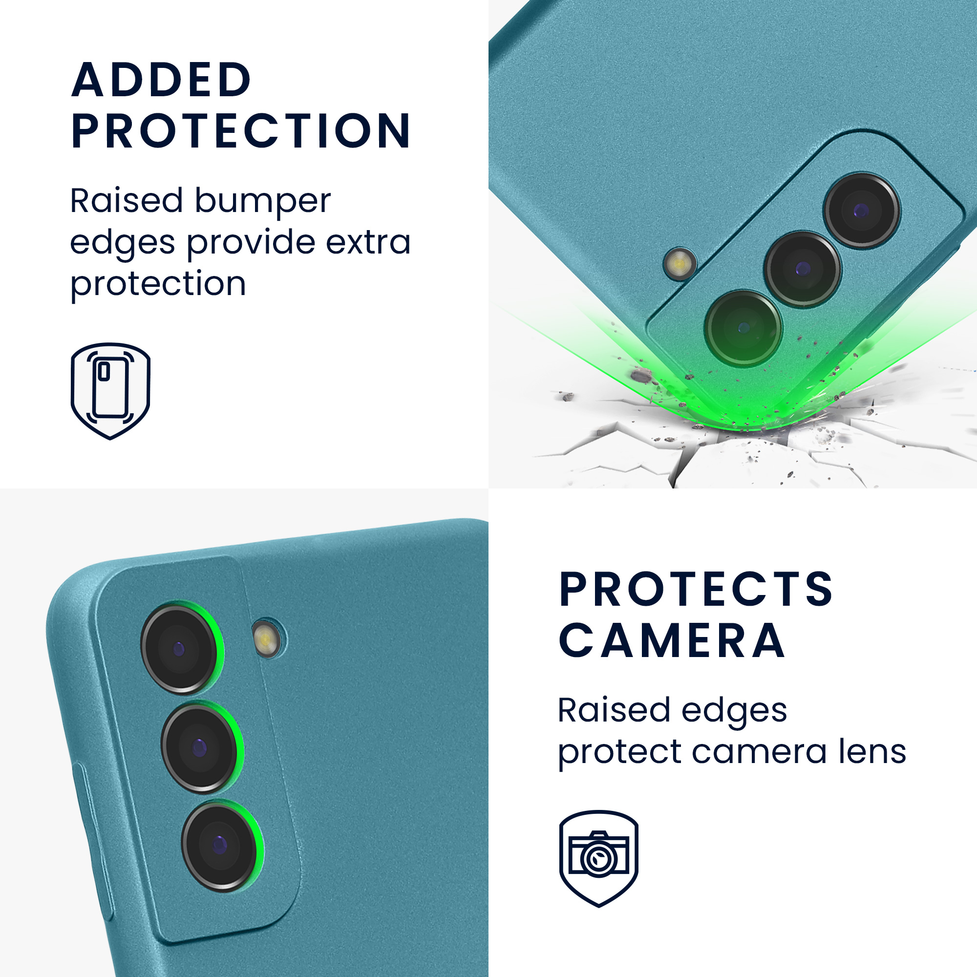Pouzdro pro Samsung Galaxy S21 kwmobile metalické TPU - metalická karibská modrá