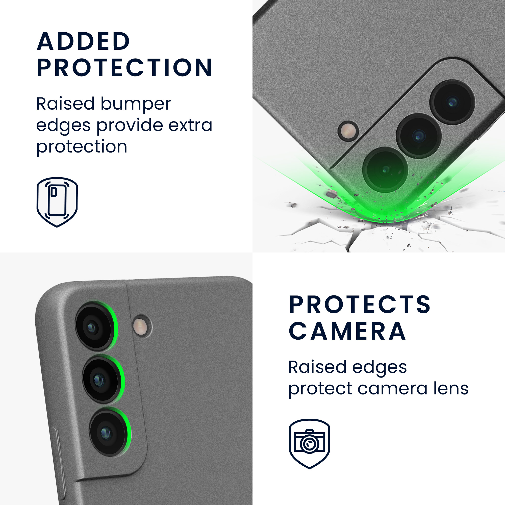 Pouzdro pro Samsung Galaxy S22 kwmobile metalické TPU - metalická šedá