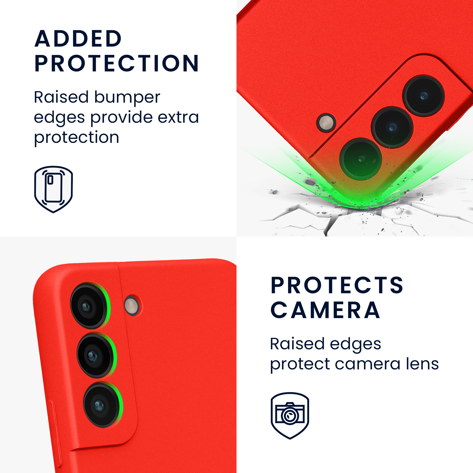 Pouzdro pro Samsung Galaxy S22 kwmobile metalické TPU - metalická tmavě červená