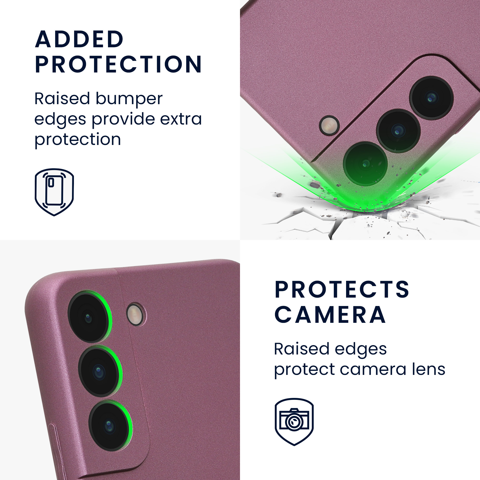 Pouzdro pro Samsung Galaxy S22 kwmobile metalické TPU - metalická levandulová