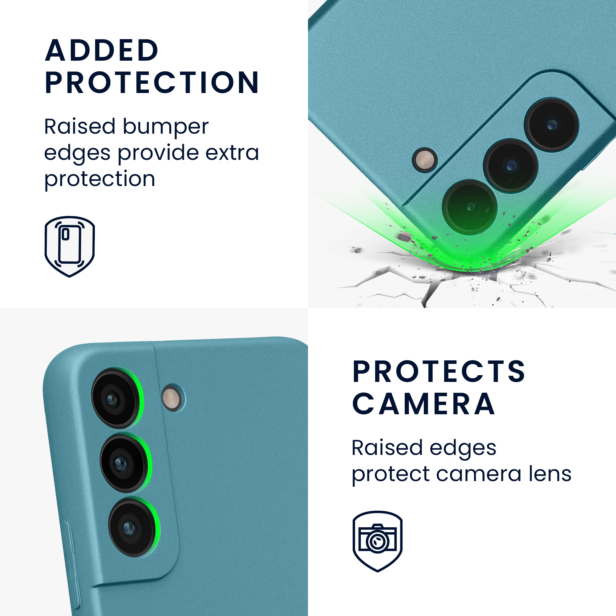 Pouzdro pro Samsung Galaxy S22 kwmobile metalické TPU - metalická karibská modrá