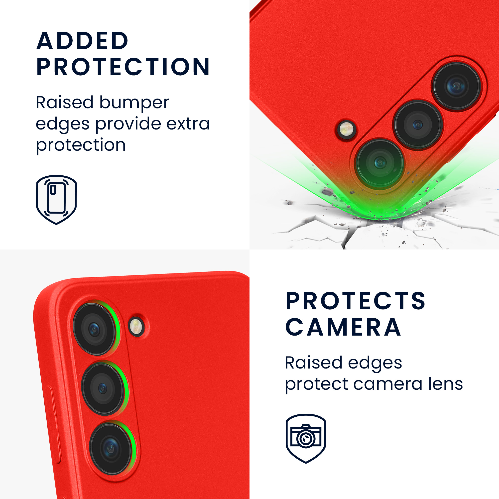 Pouzdro pro Samsung Galaxy S23 kwmobile metalické TPU - metalická tmavě červená