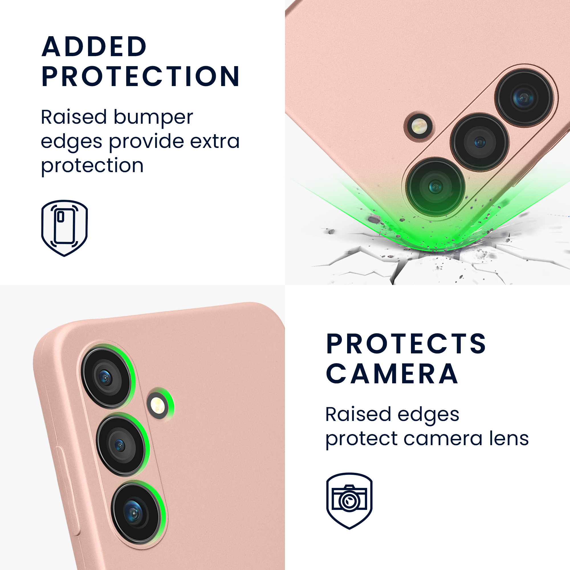 Pouzdro pro Samsung Galaxy S24 kwmobile metalické TPU - metalická růžové zlato