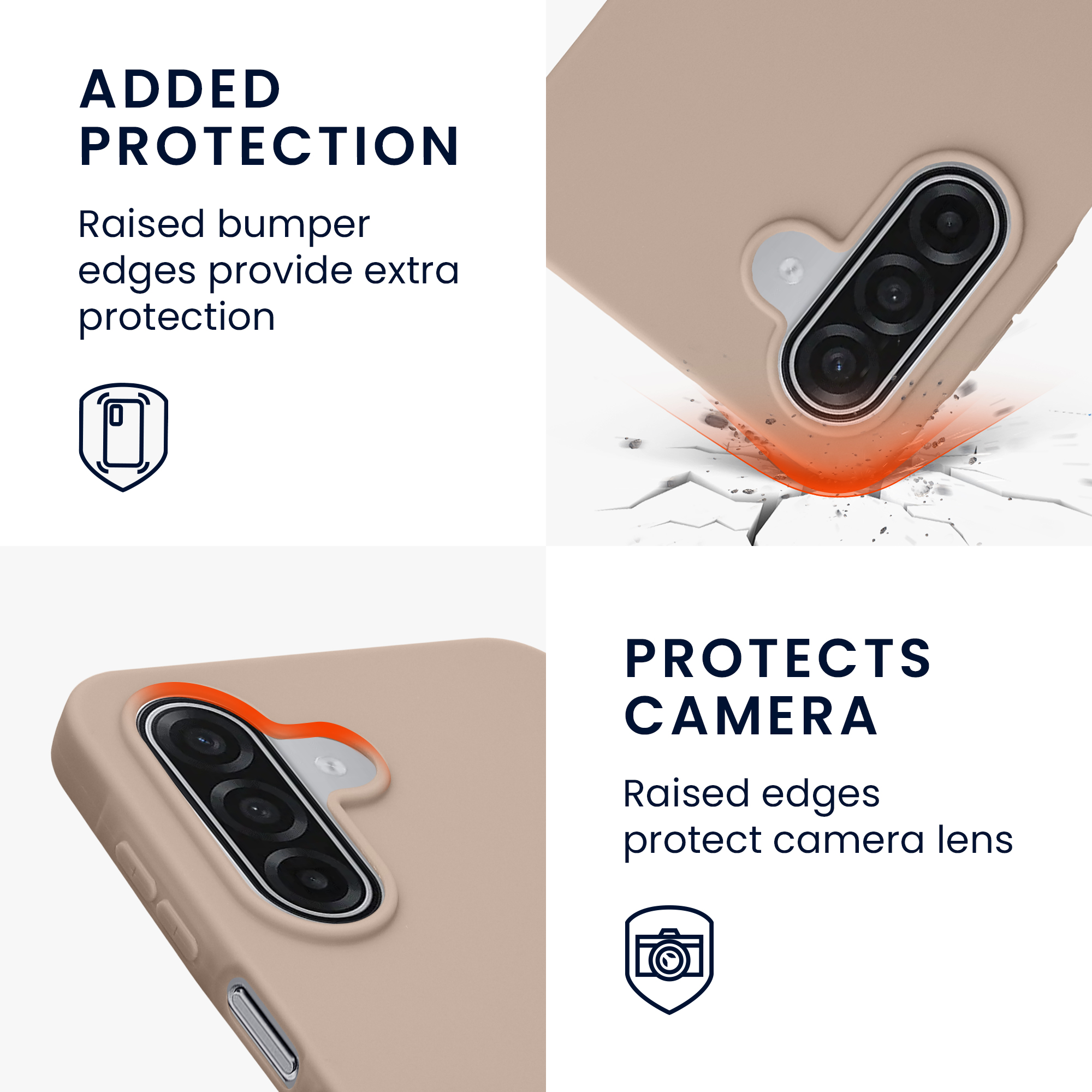 Pouzdro pro Samsung Galaxy A18 4G / 5G kwmobile TPU - matná krémová
