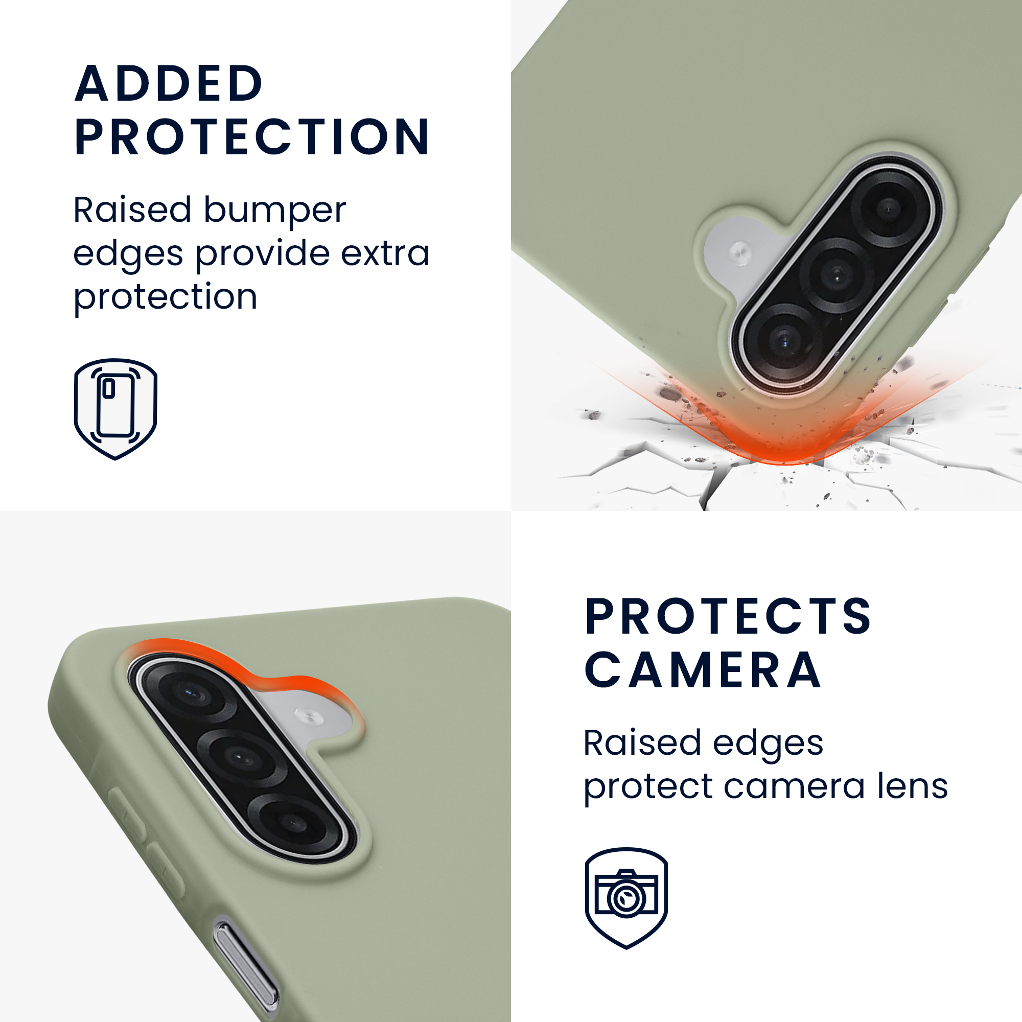 Pouzdro pro Samsung Galaxy A18 4G / 5G kwmobile TPU - šedozelená