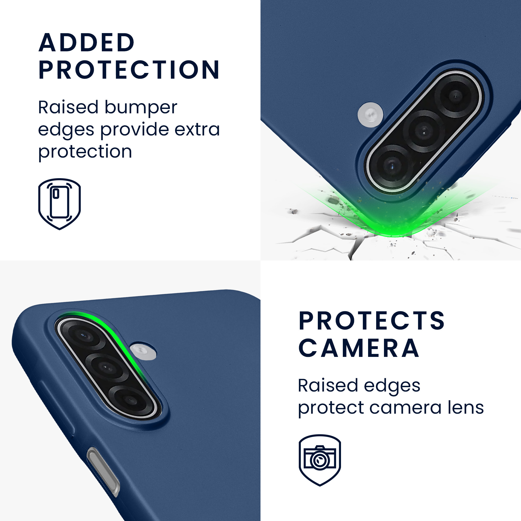 Tenký metalický TPU silikonový kryt pro Samsung Galaxy A18 4G / 5G kwmobile ‑ metalická modrá