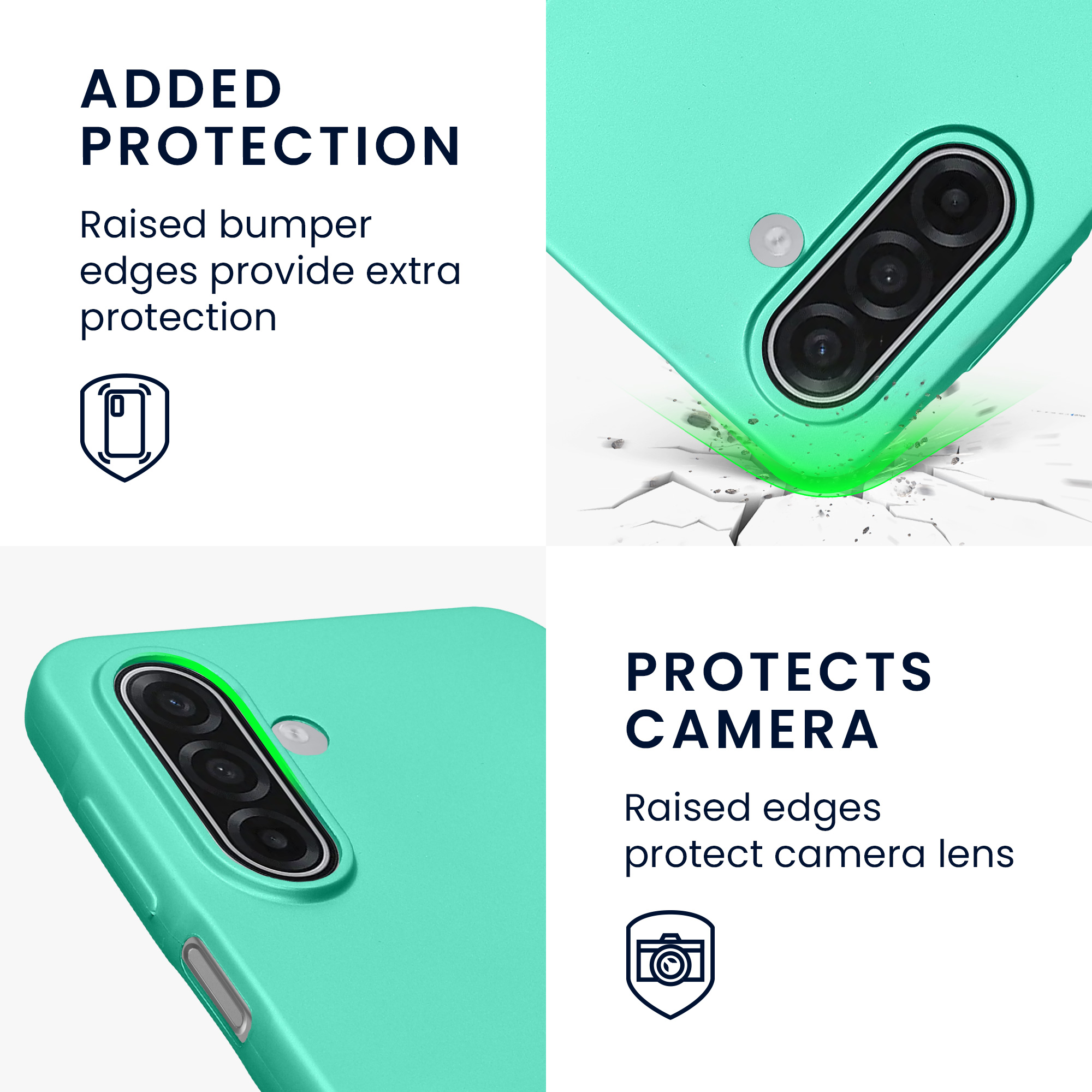 Tenký metalický TPU silikonový kryt pro Samsung Galaxy A18 4G / 5G kwmobile ‑ tmavě metalická zelená