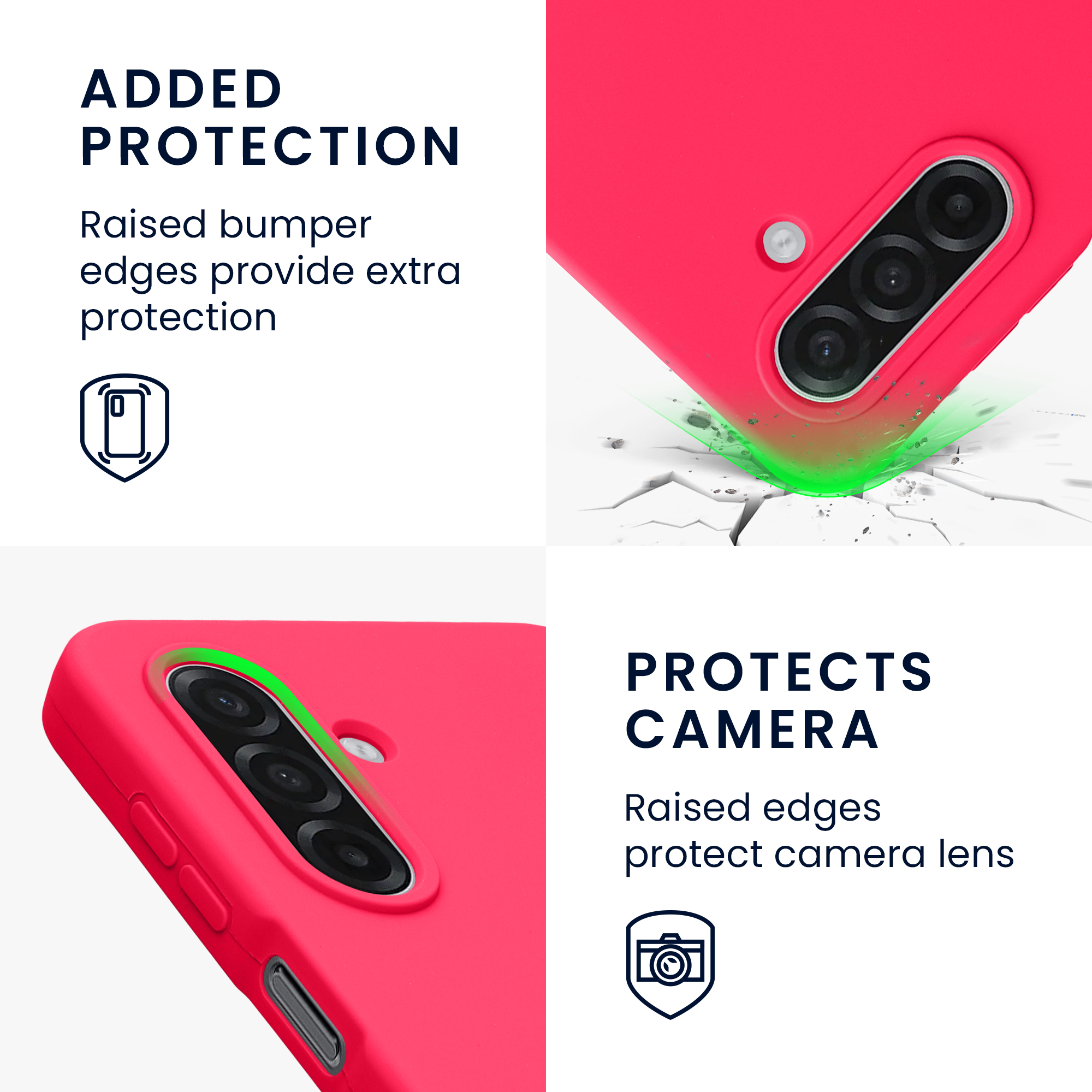 Pouzdro pro Samsung Galaxy A18 4G / 5G kwmobile silikonové - neonově růžová