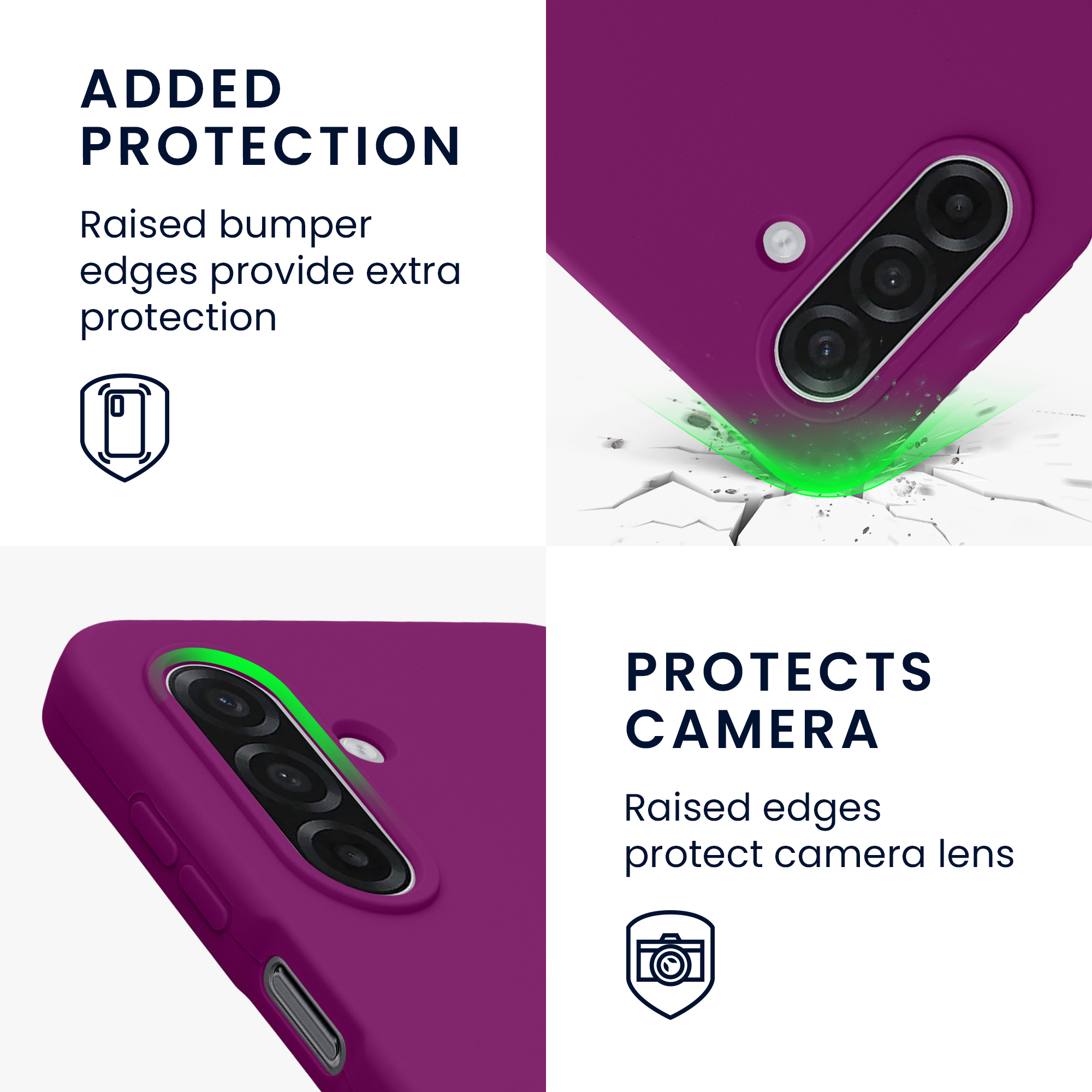 Pouzdro pro Samsung Galaxy A18 4G / 5G kwmobile silikonové - neonově fialová
