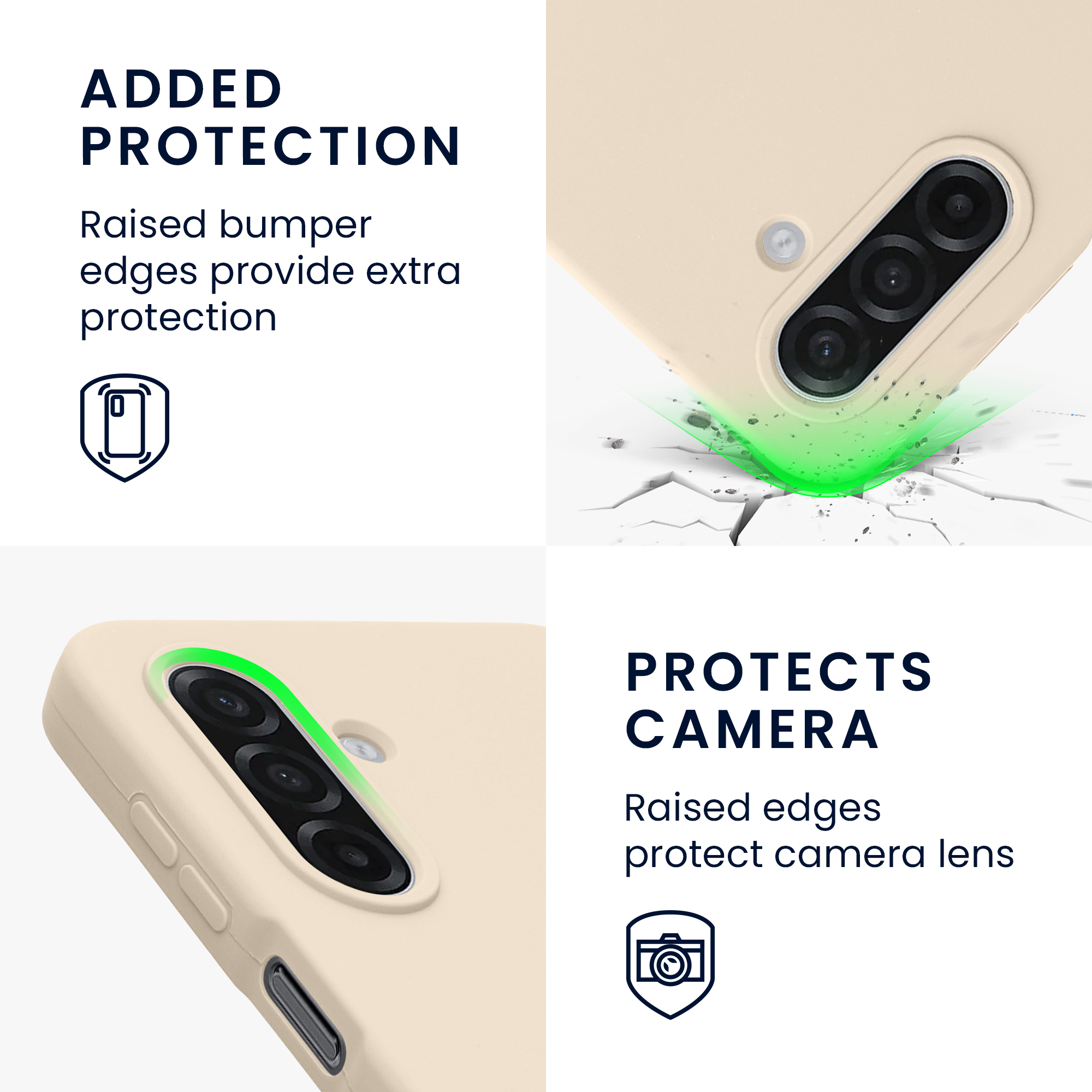 Pouzdro pro Samsung Galaxy A18 4G / 5G kwmobile silikonové - matná krémová