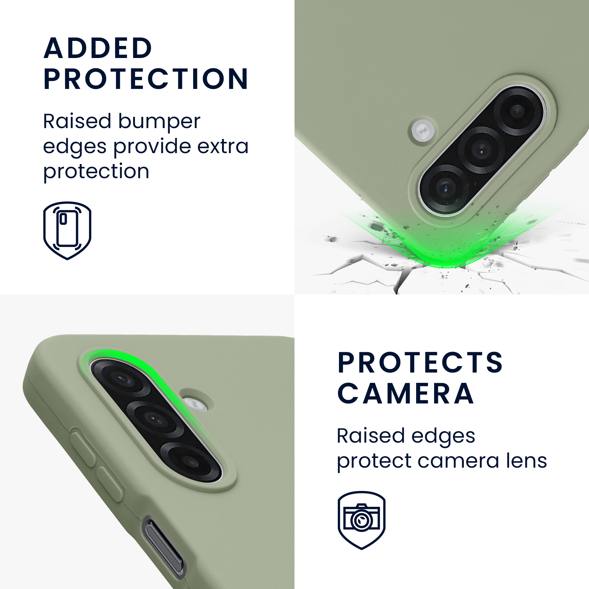 Pouzdro pro Samsung Galaxy A18 4G / 5G kwmobile silikonové - šedozelená