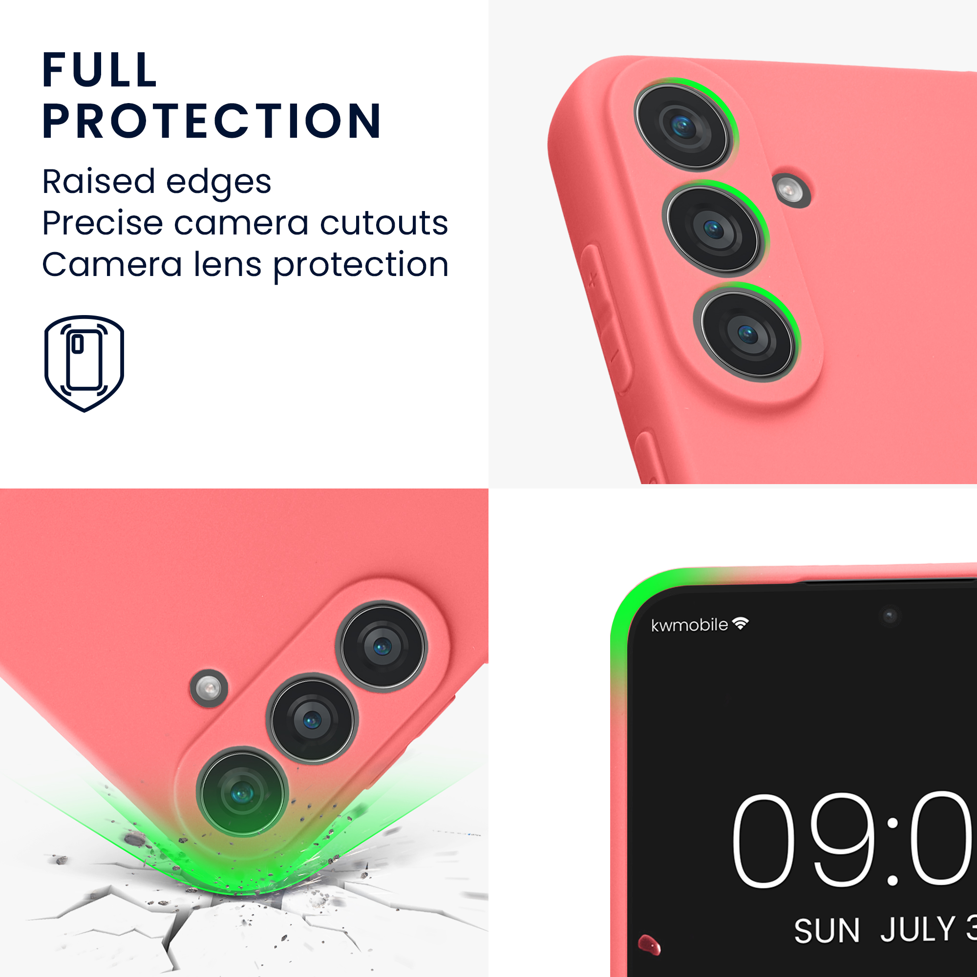 Tenký matný TPU kryt pro Samsung Galaxy S26 FE kwmobile ‑ neonově korálová