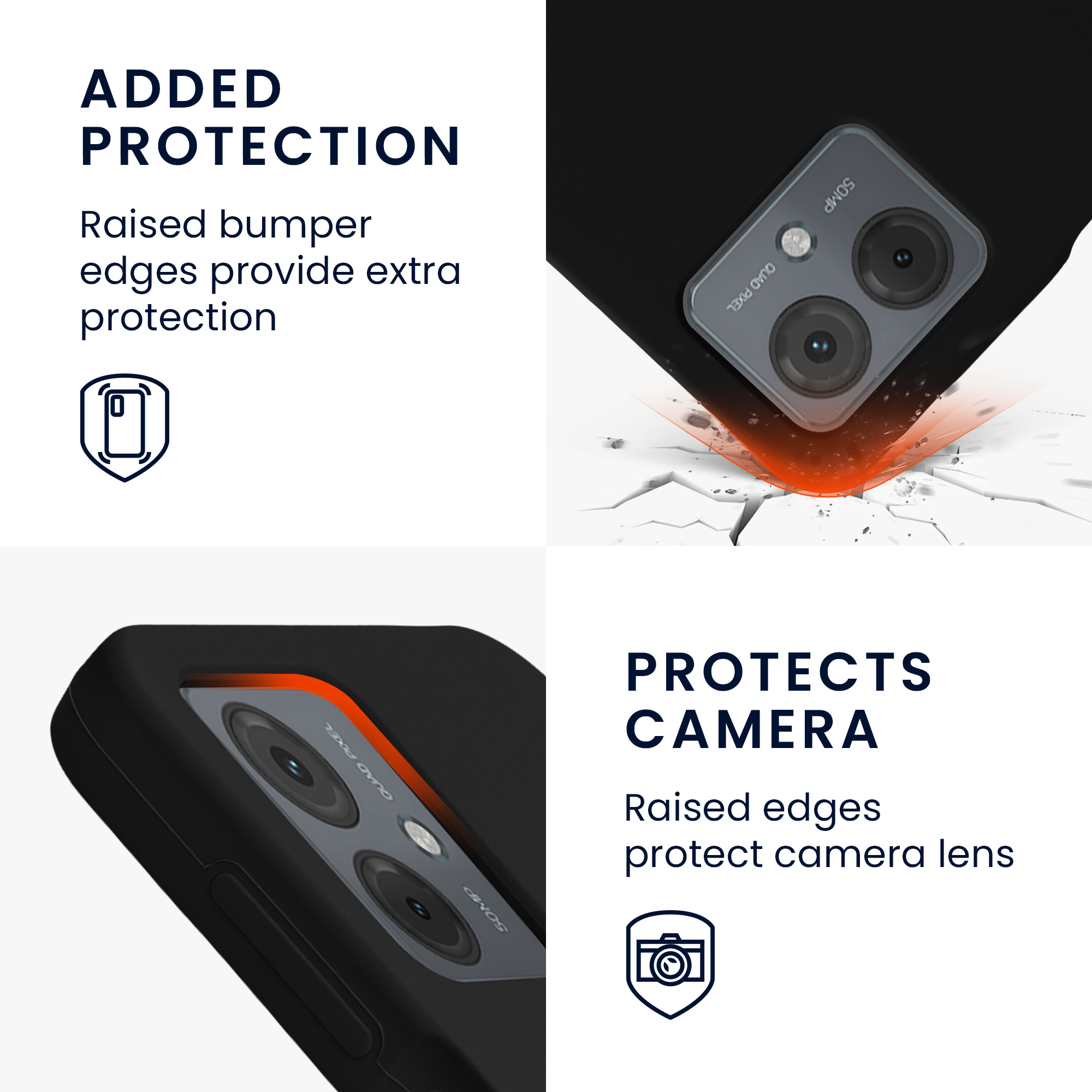 Silikonový kryt kwmobile pro Motorola Moto G14 - Černá