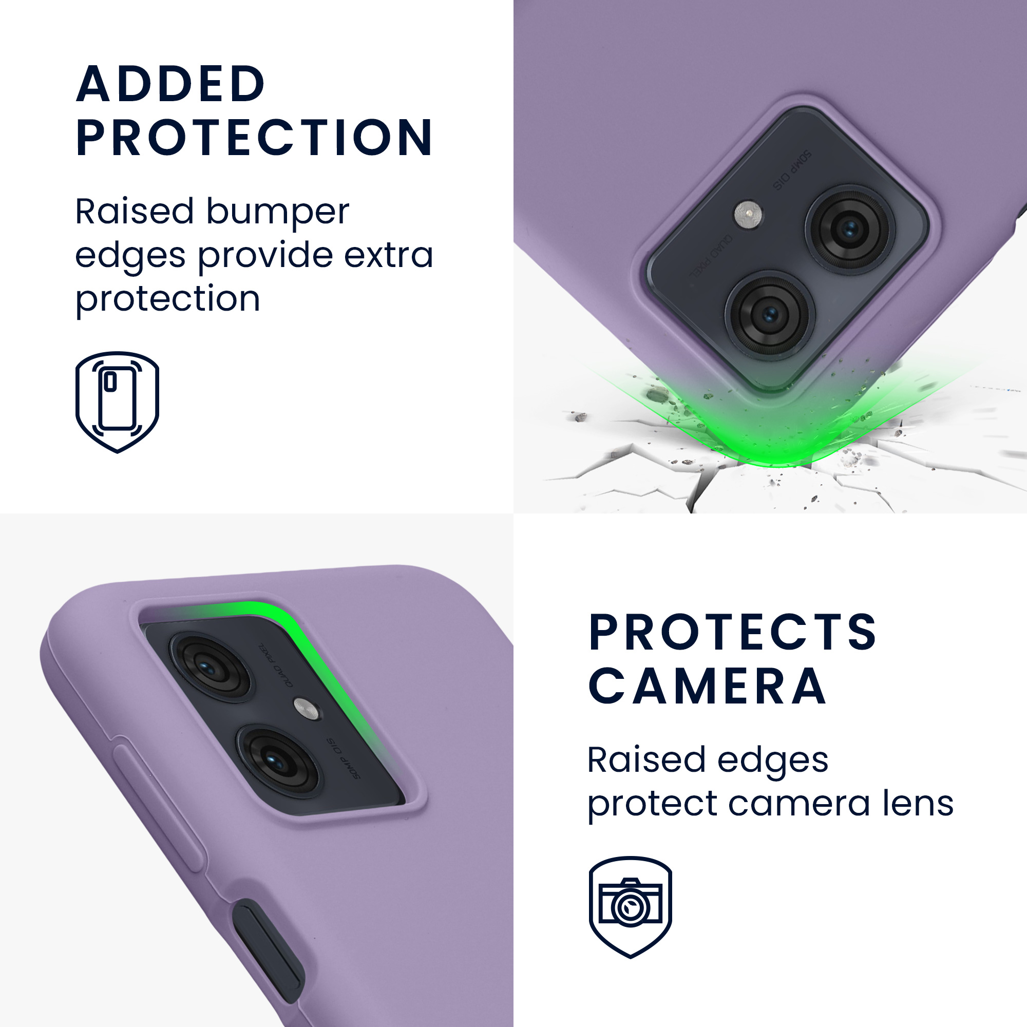 Silikonový kryt kwmobile pro Motorola Moto G54 5G - Fialová