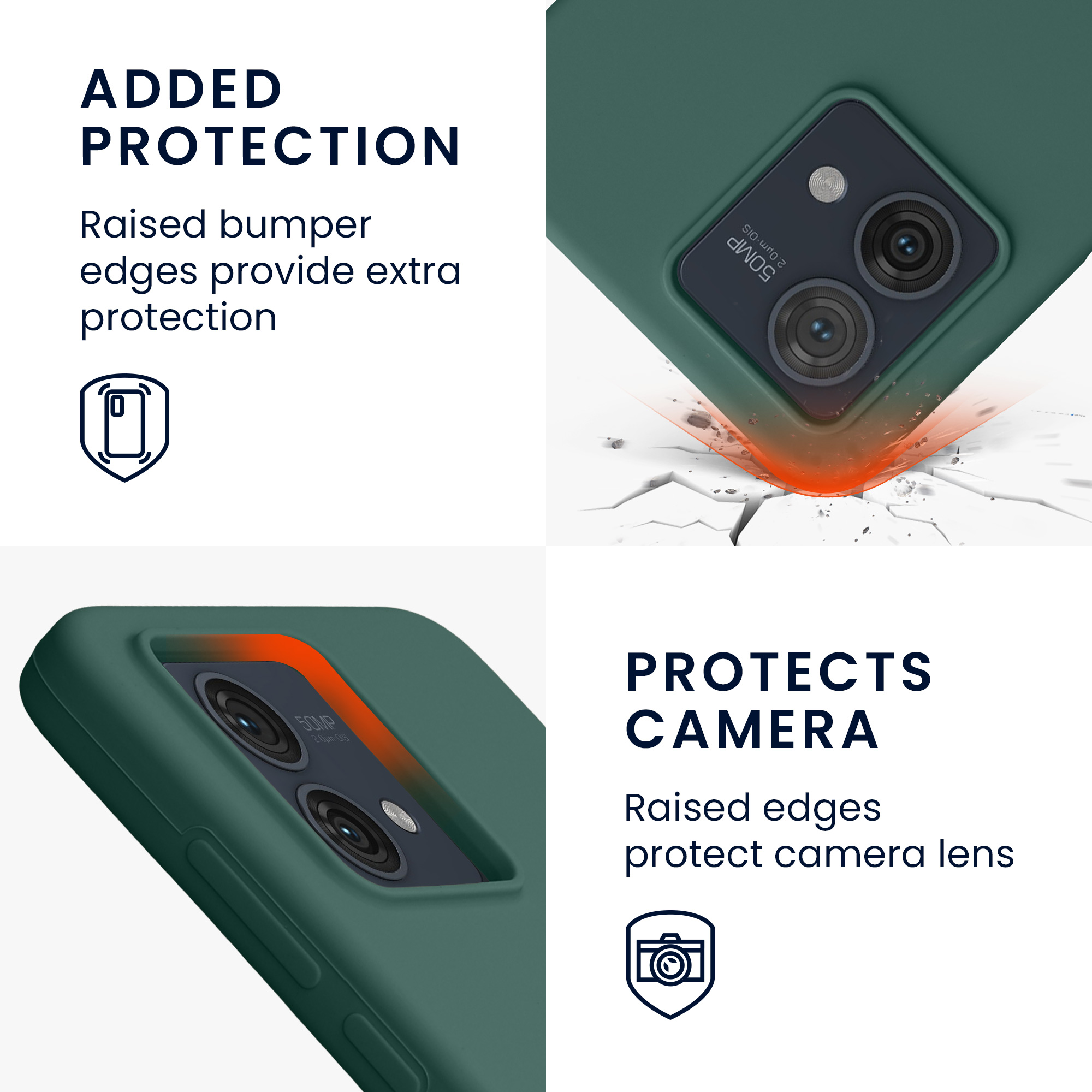 Kwmobile Silikonový kryt Motorola Moto G84 5G lesní zelená