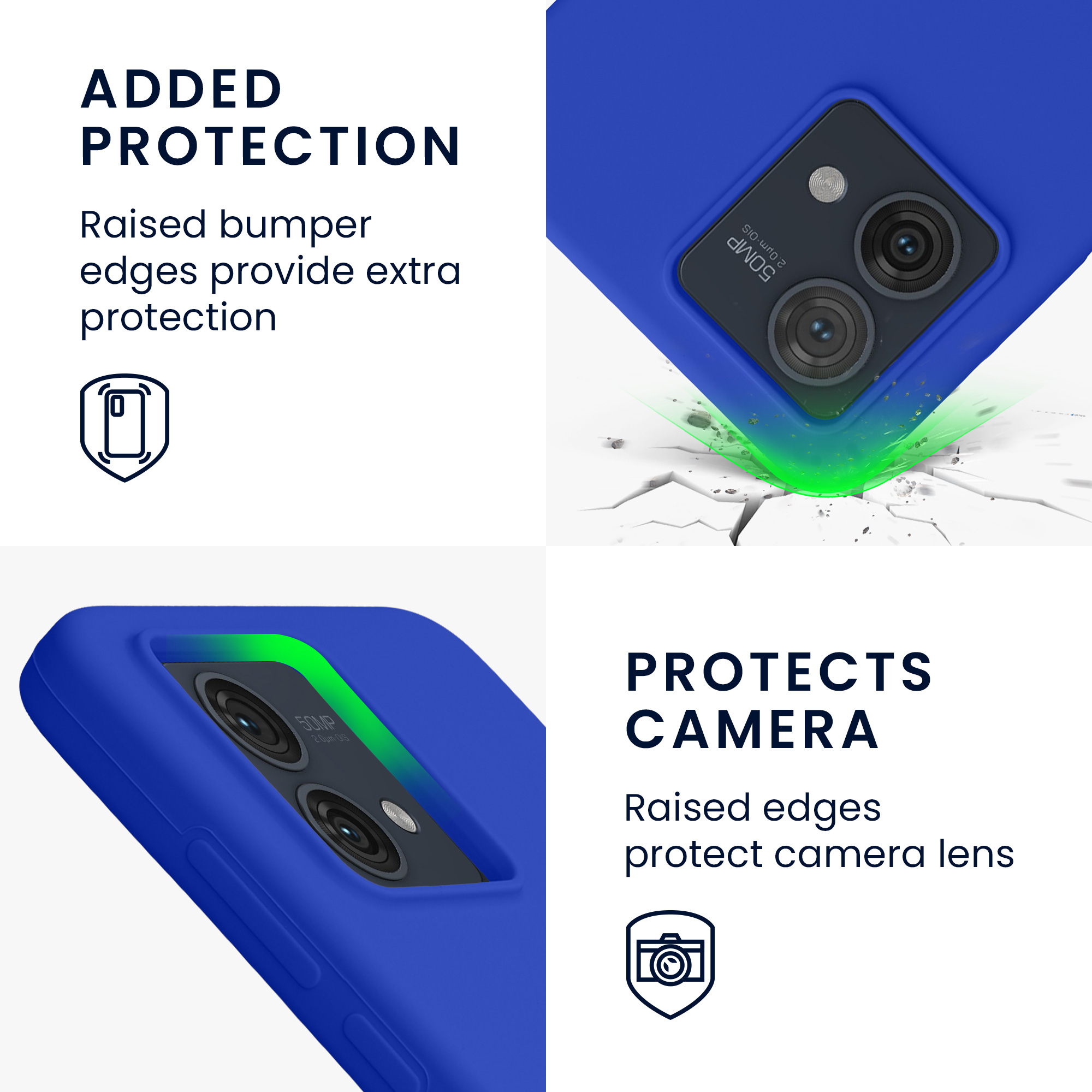 Kwmobile Silikonový kryt Motorola Moto G84 5G baltsky modrá