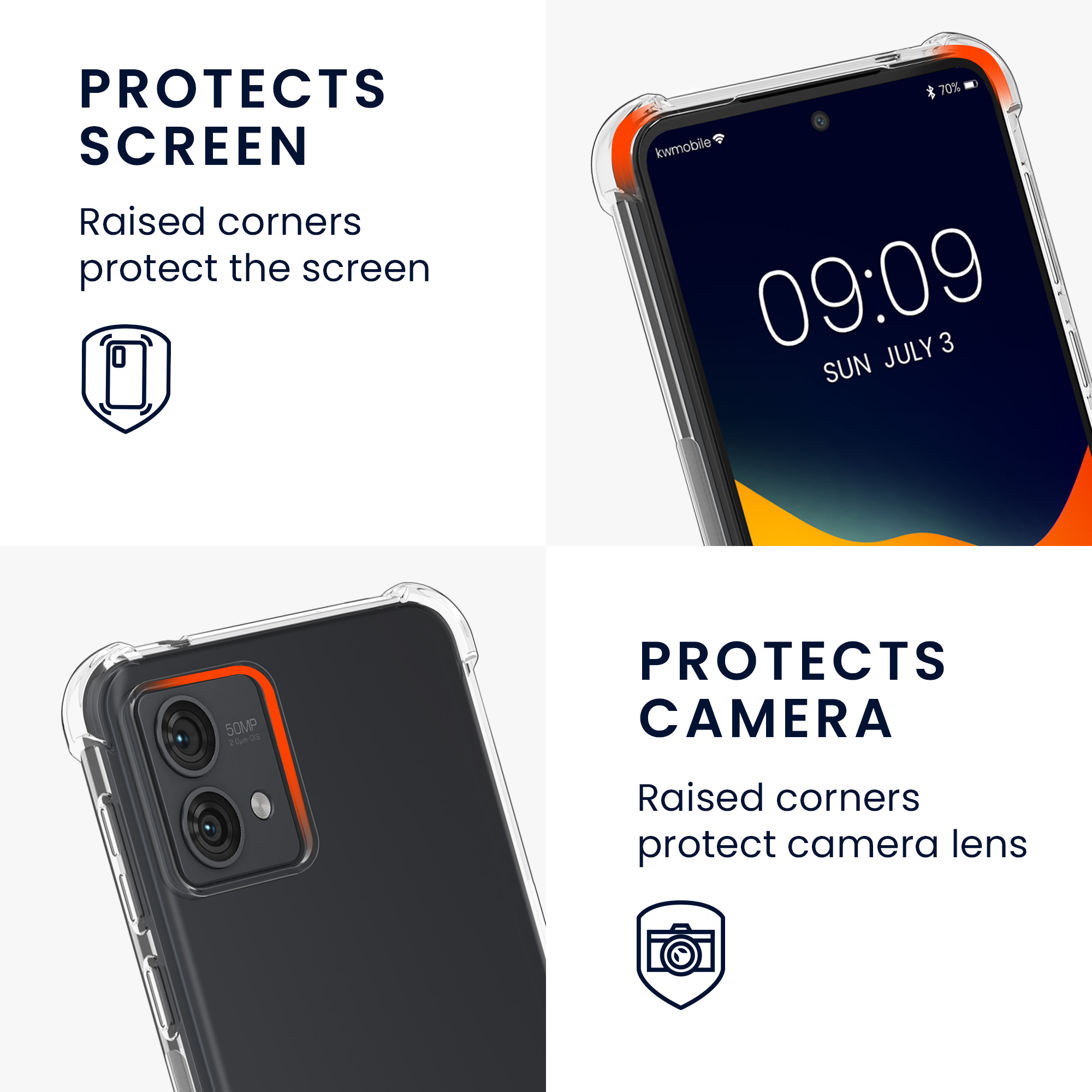 Kwmobile Crossbody pouzdro Motorola Moto G84 5G černá / transparentní