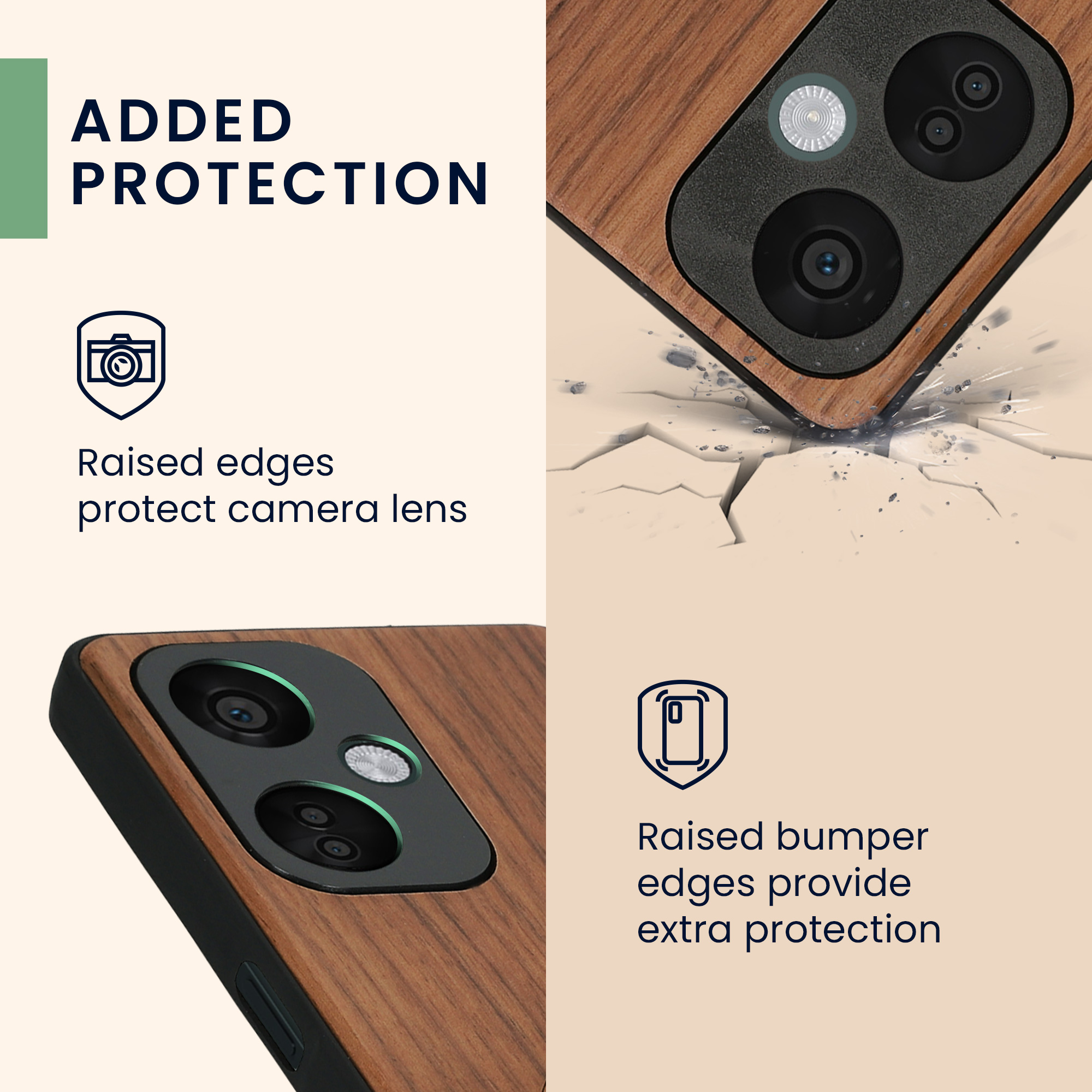 Dřevěný kryt kwmobile pro OnePlus Nord CE 3 Lite 5G / Nord N30 5G, tmavě hnědá