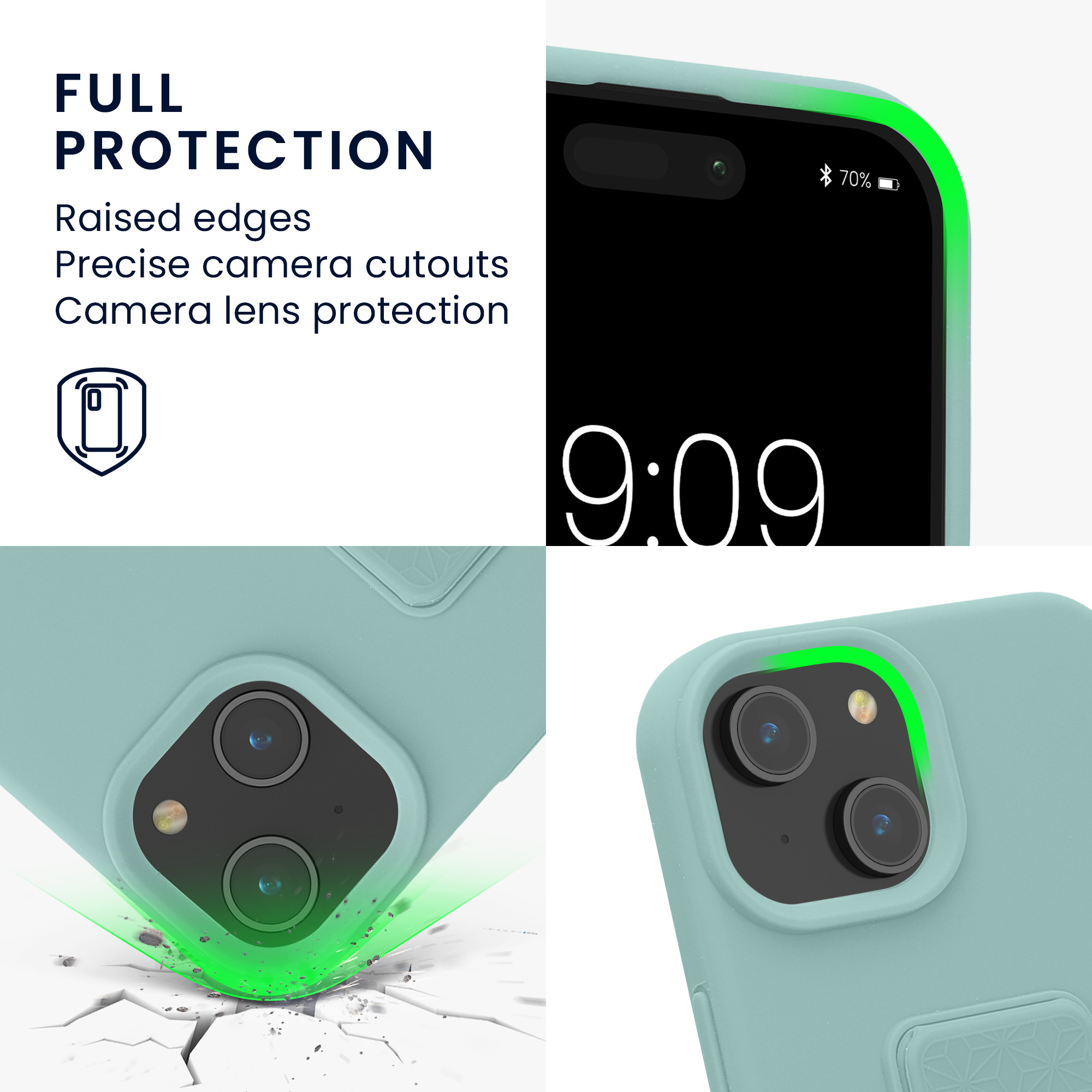 Kryt kwmobile s poutkem se stojánkem iPhone 15 Mint