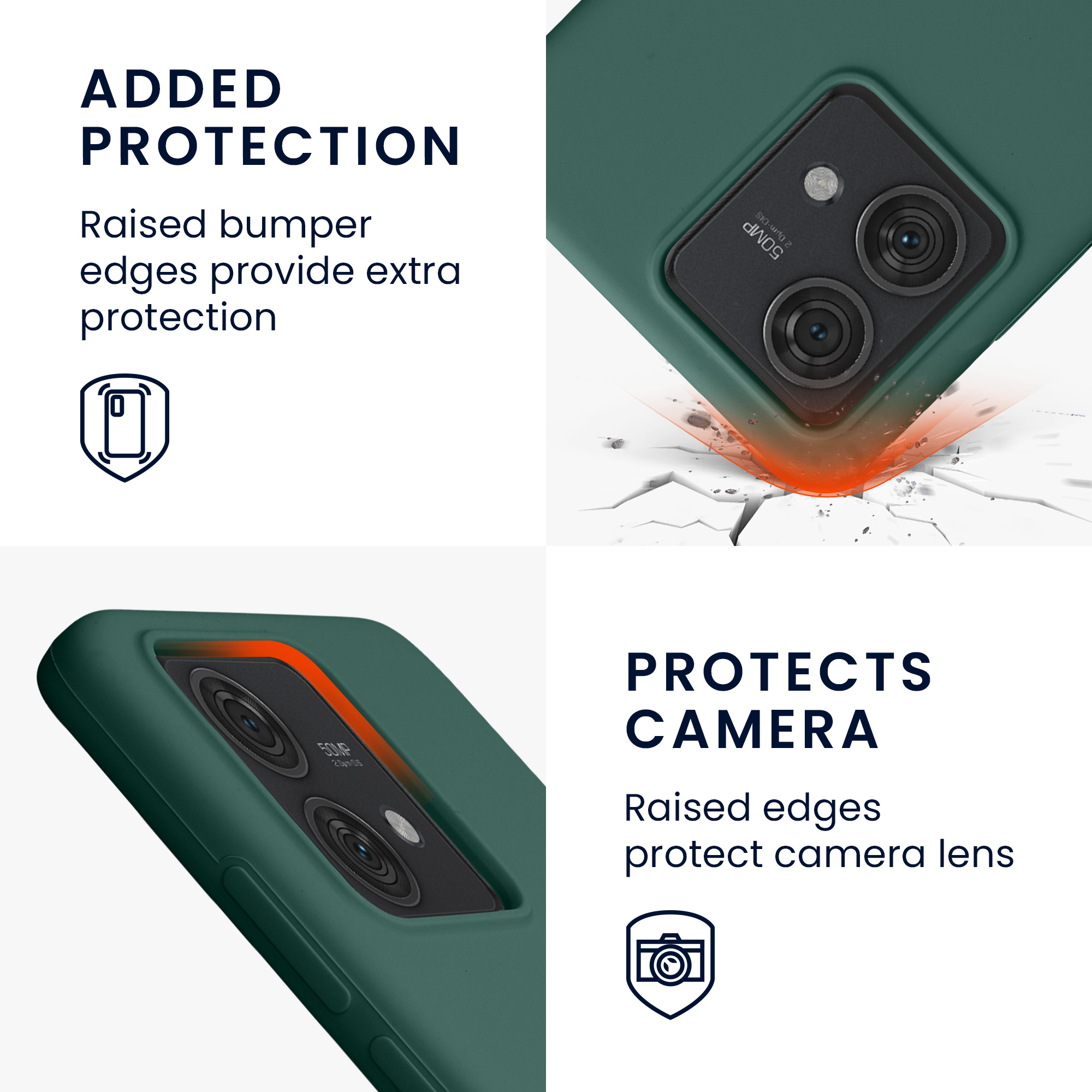 Kryt na mobil Motorola Edge 40 Neo kwmobile TPU lesní zelená