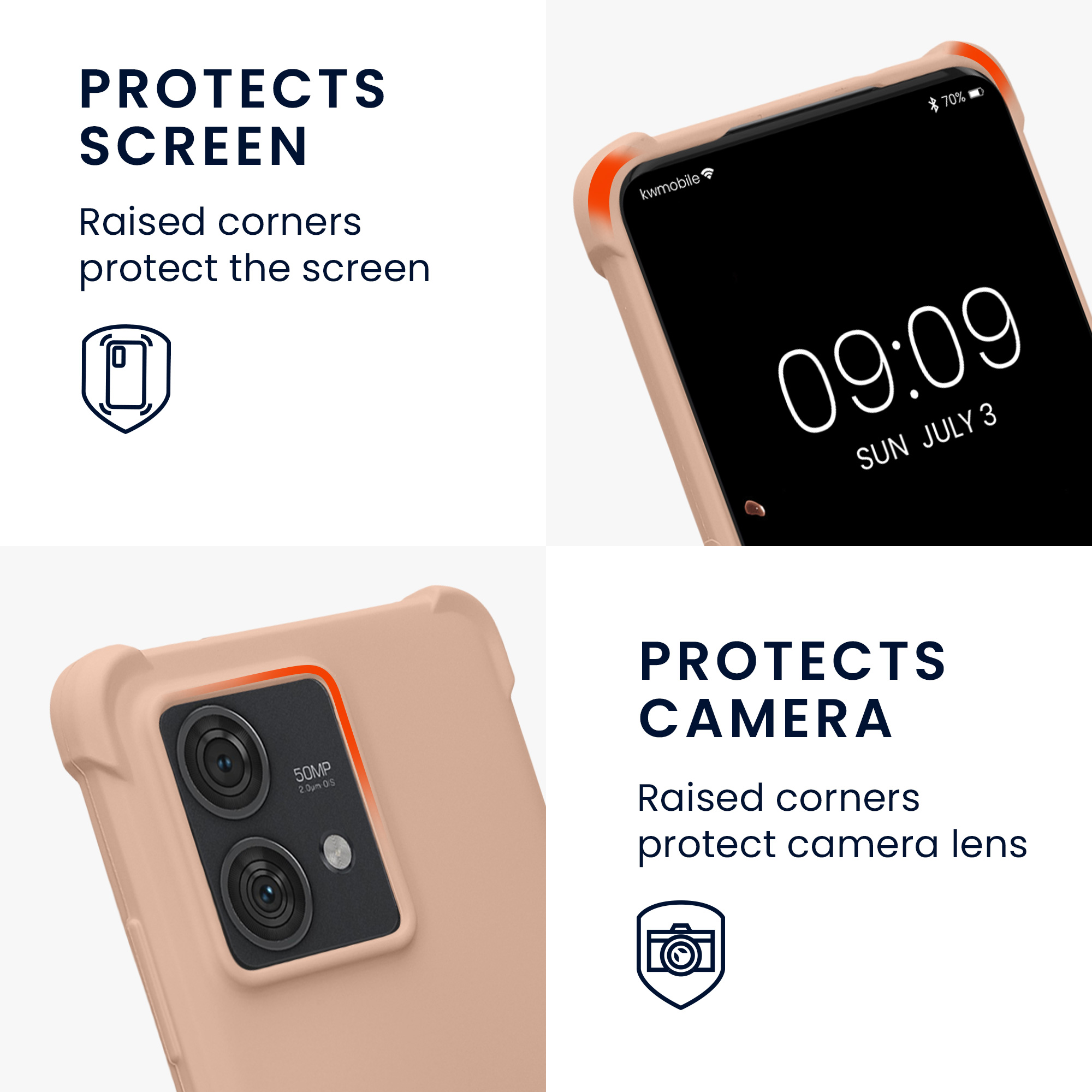 Crossbody kryt na mobil Motorola Edge 40 Neo kwmobile se šňůrkou tropický kokos