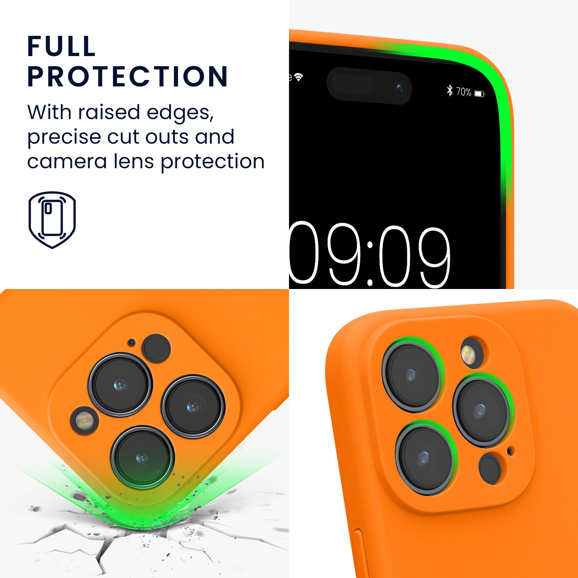 Pouzdro pro Apple iPhone 15 Pro kwmobile tenké silikonové - ovocná oranžová