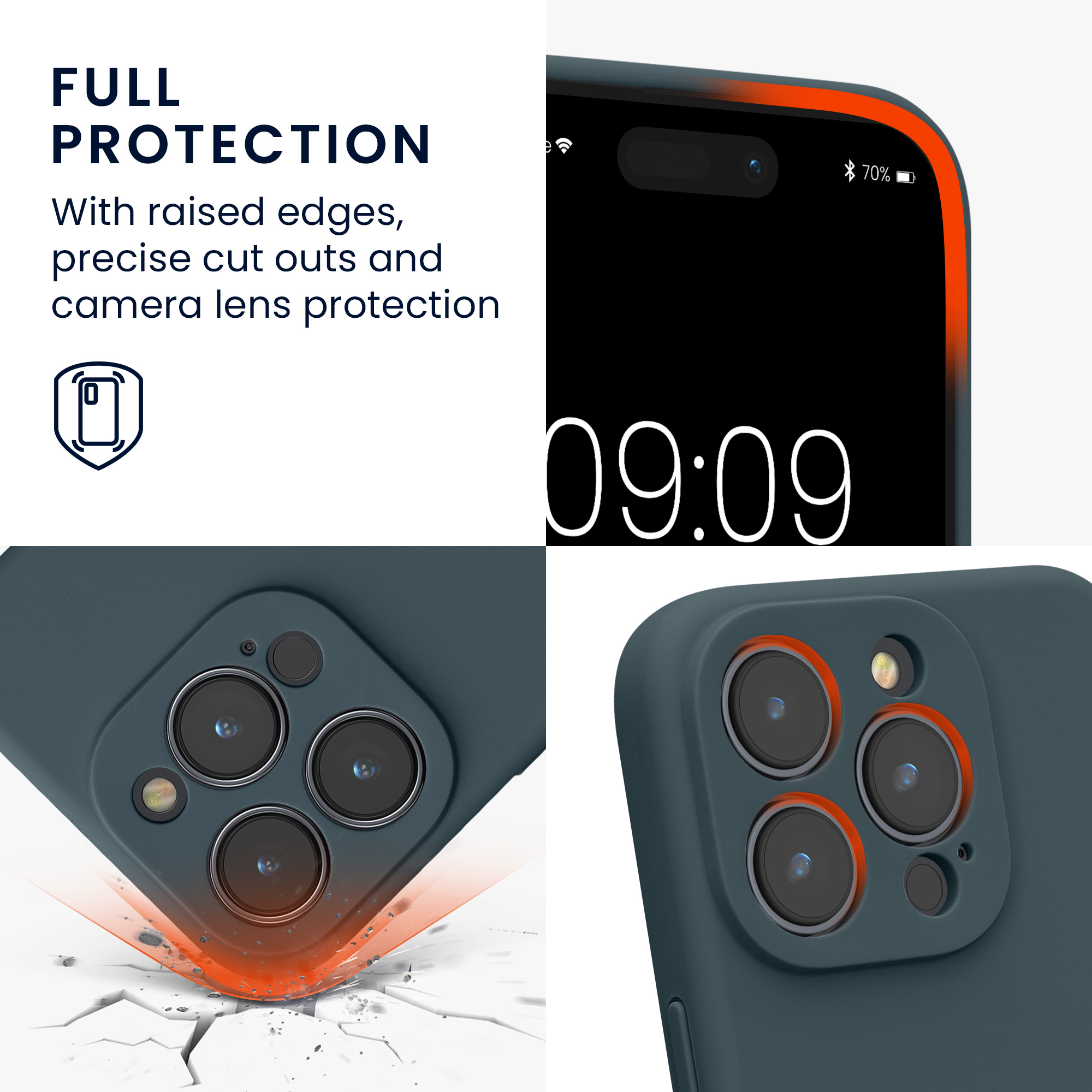Pouzdro pro Apple iPhone 15 Pro kwmobile tenké silikonové - tmavá antracitová