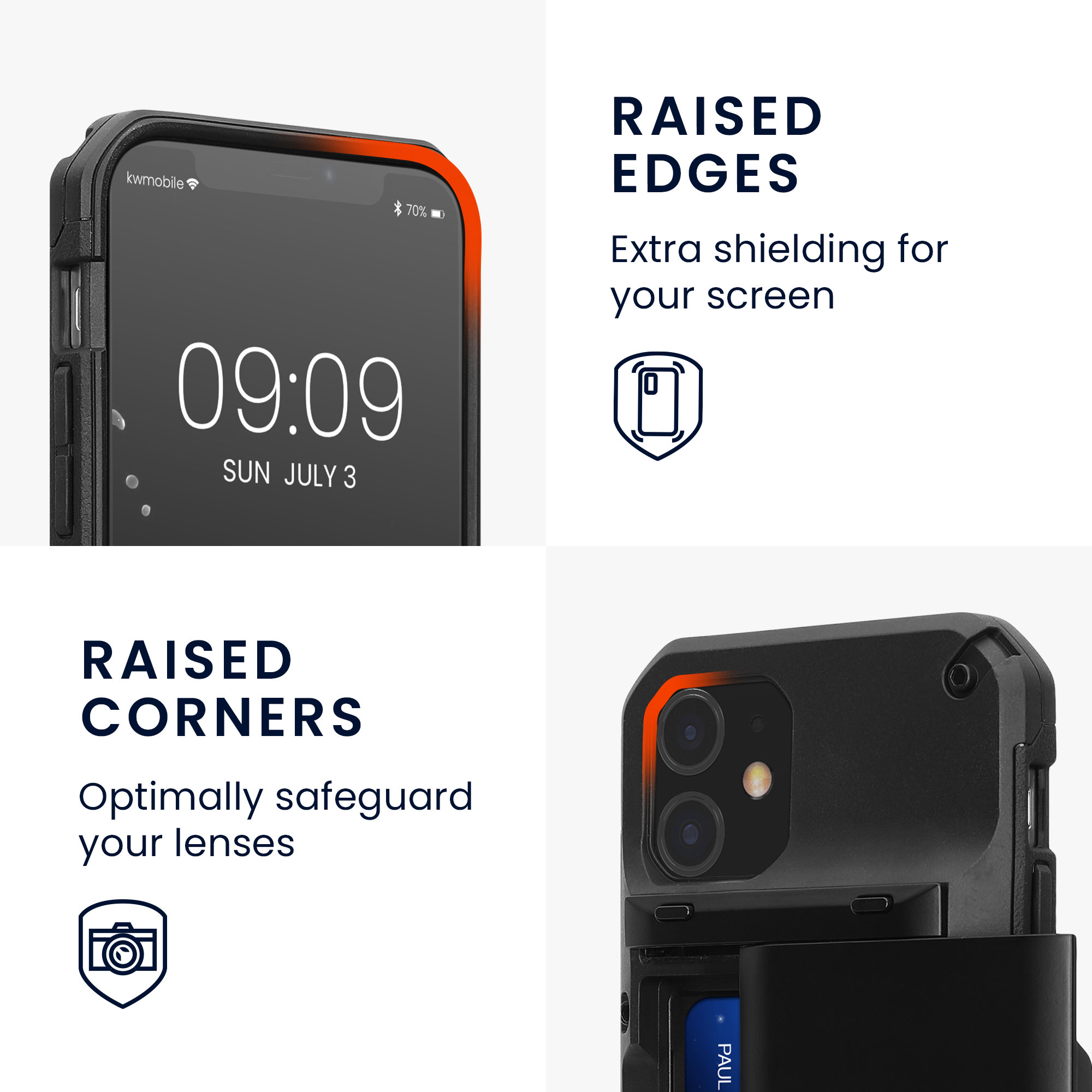 Kryt na mobil kwmobile iPhone 11 Case - karta, černá