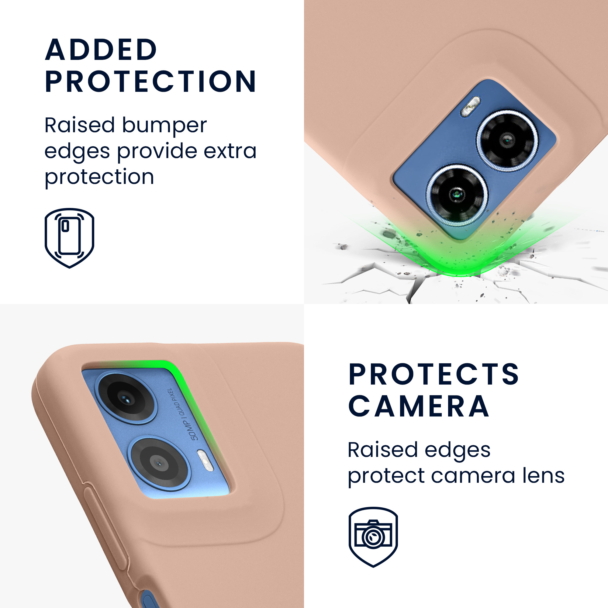 Silikonový kryt kwmobile pro Motorola Moto G34 5G - Pudrově růžová