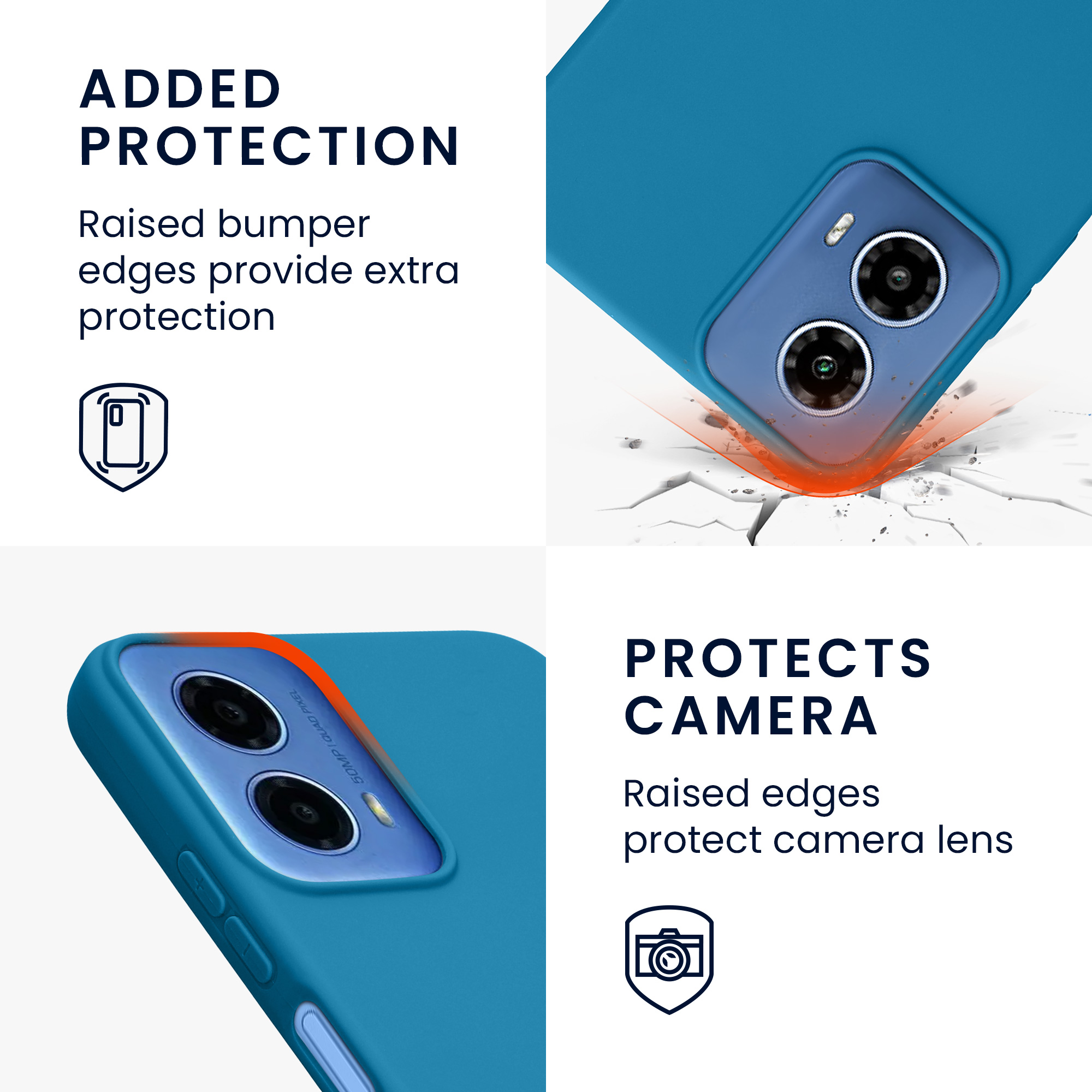 Silikonový kryt kwmobile pro Motorola Moto G34 5G - Karibská modrá