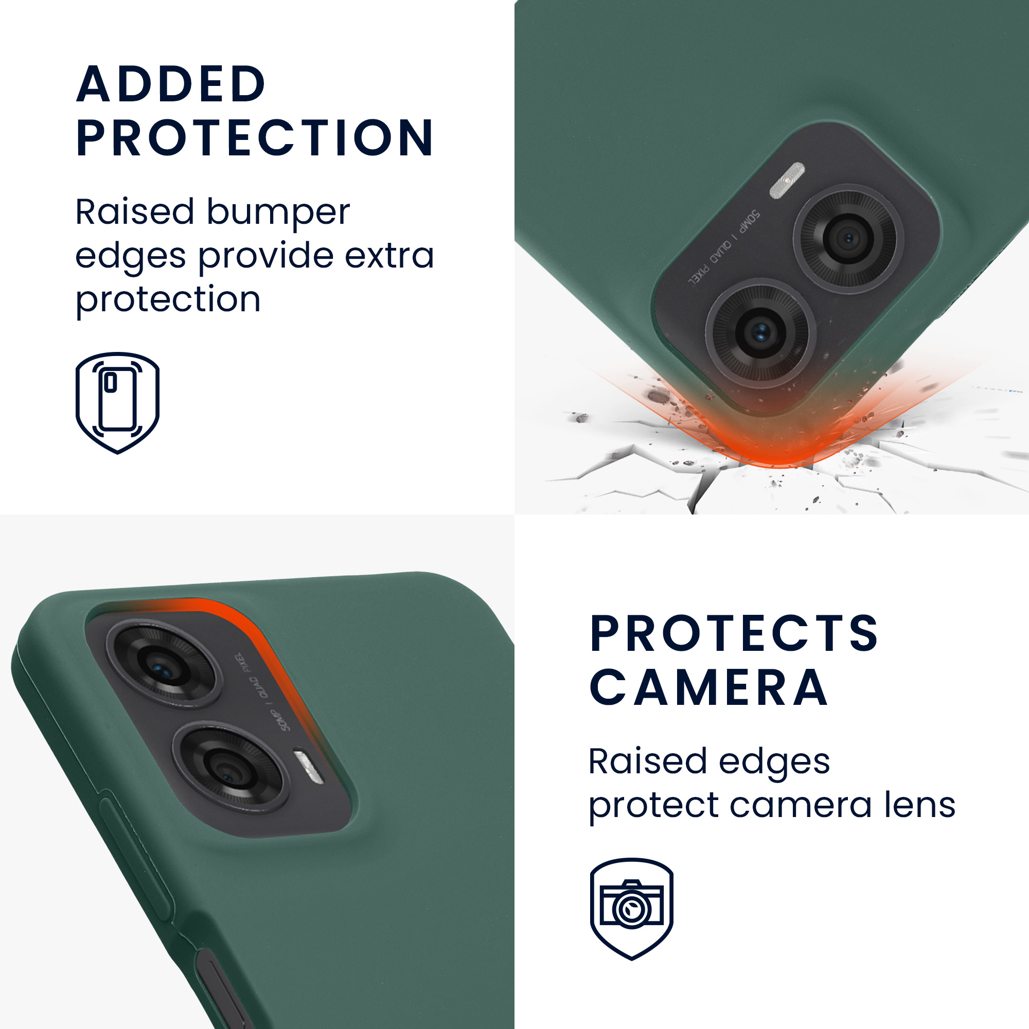 Silikonový kryt kwmobile pro Motorola Moto G24 / E14 / G04 / G04s - Lesní zelená