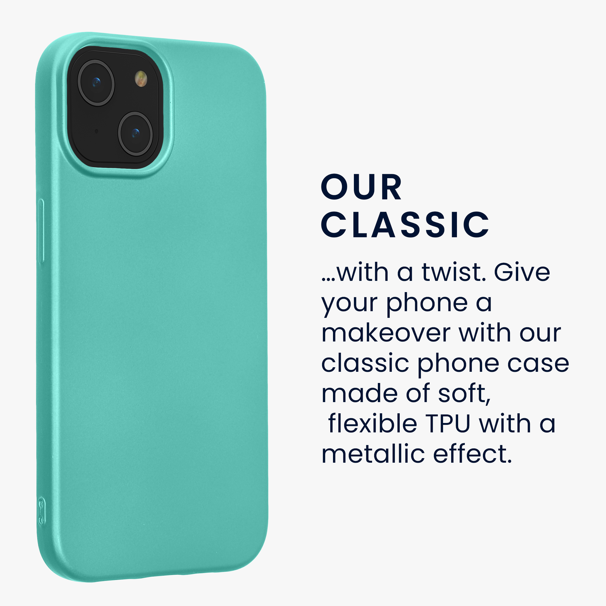 Kryt na mobil Apple iPhone 15, tenký - kwmobile, metalický tyrkysový