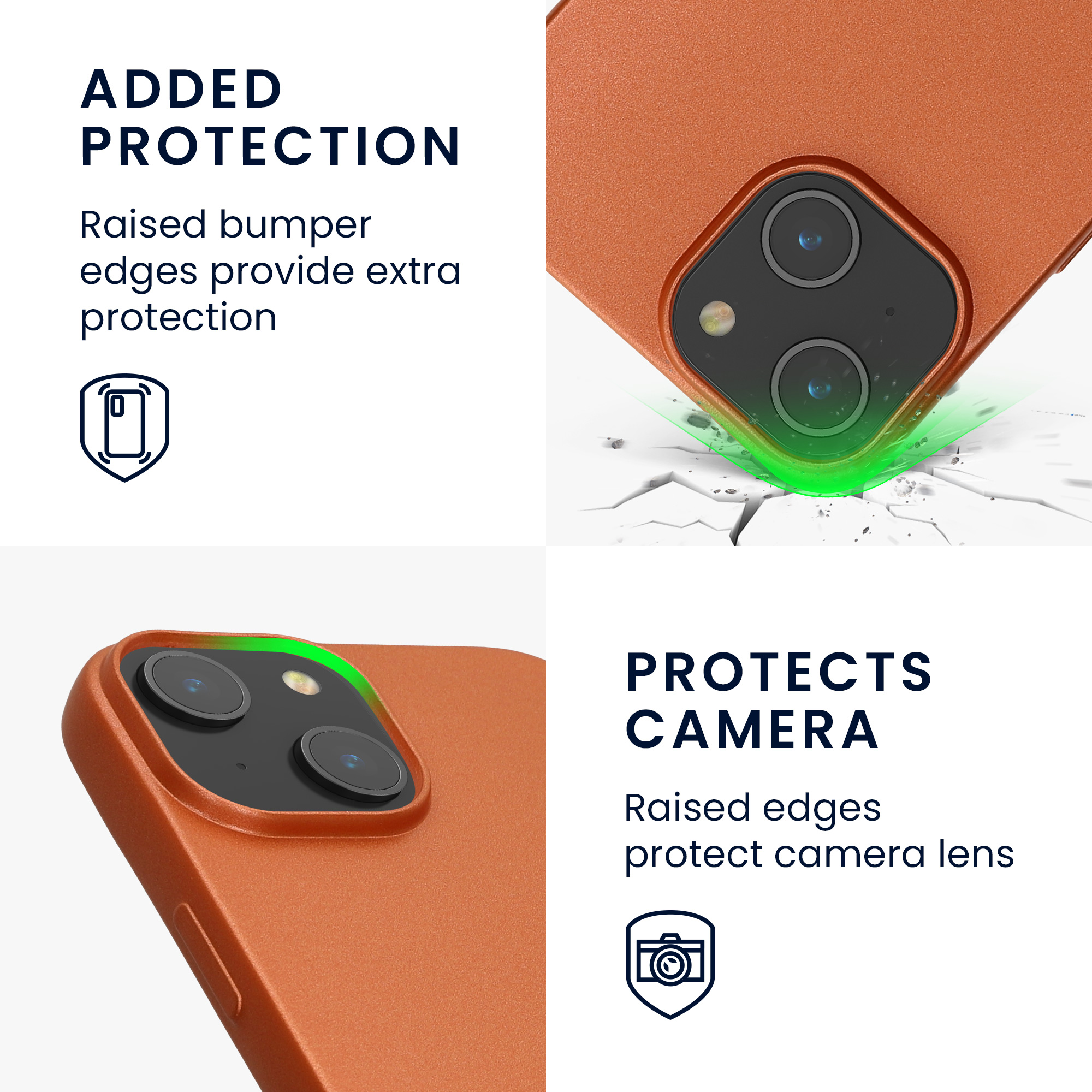Pouzdro pro Apple iPhone 15 kwmobile tenké metalické silikonové - metalická oranžová