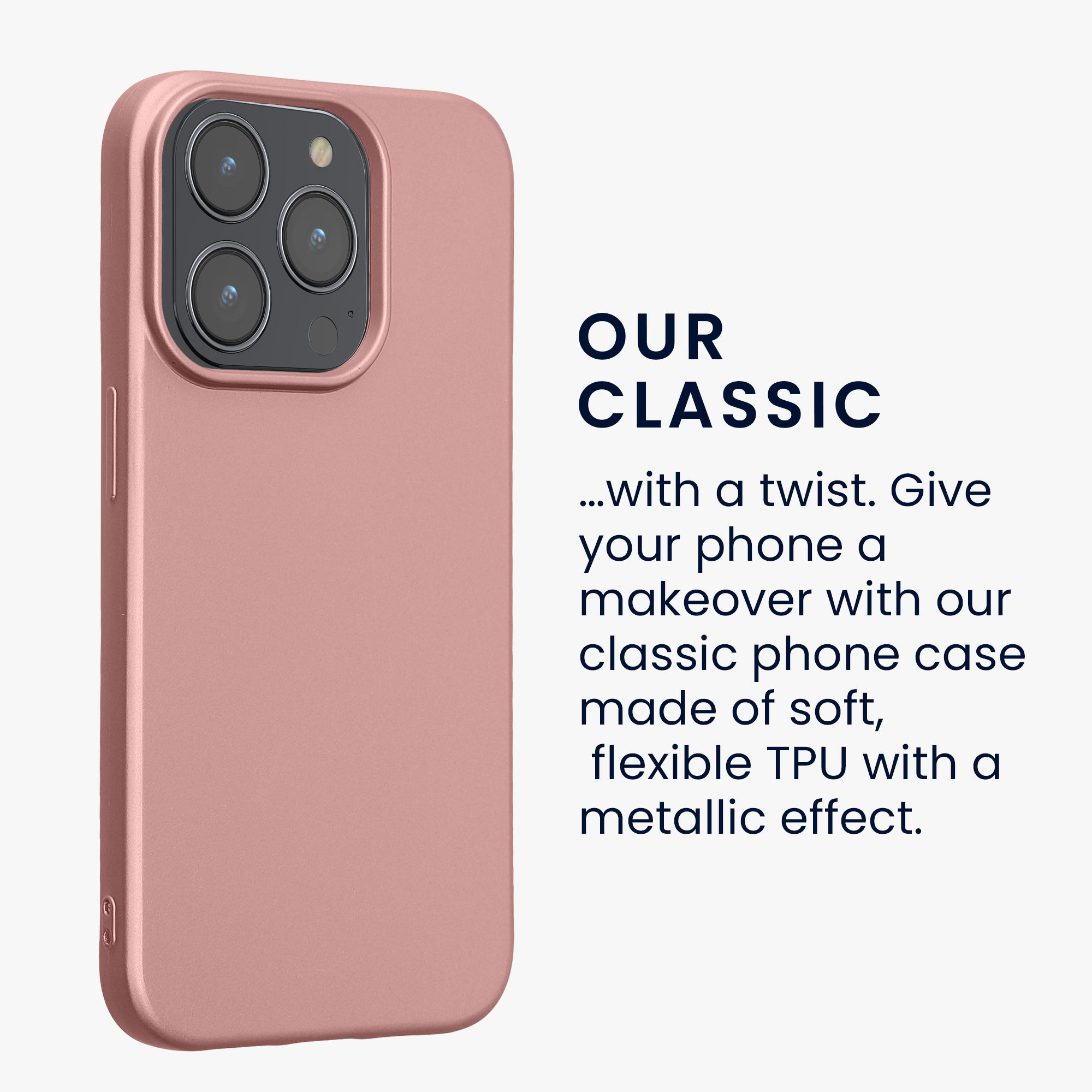 Kryt na mobil Apple iPhone 15 Pro, tenký - kwmobile, metalické růžové zlato