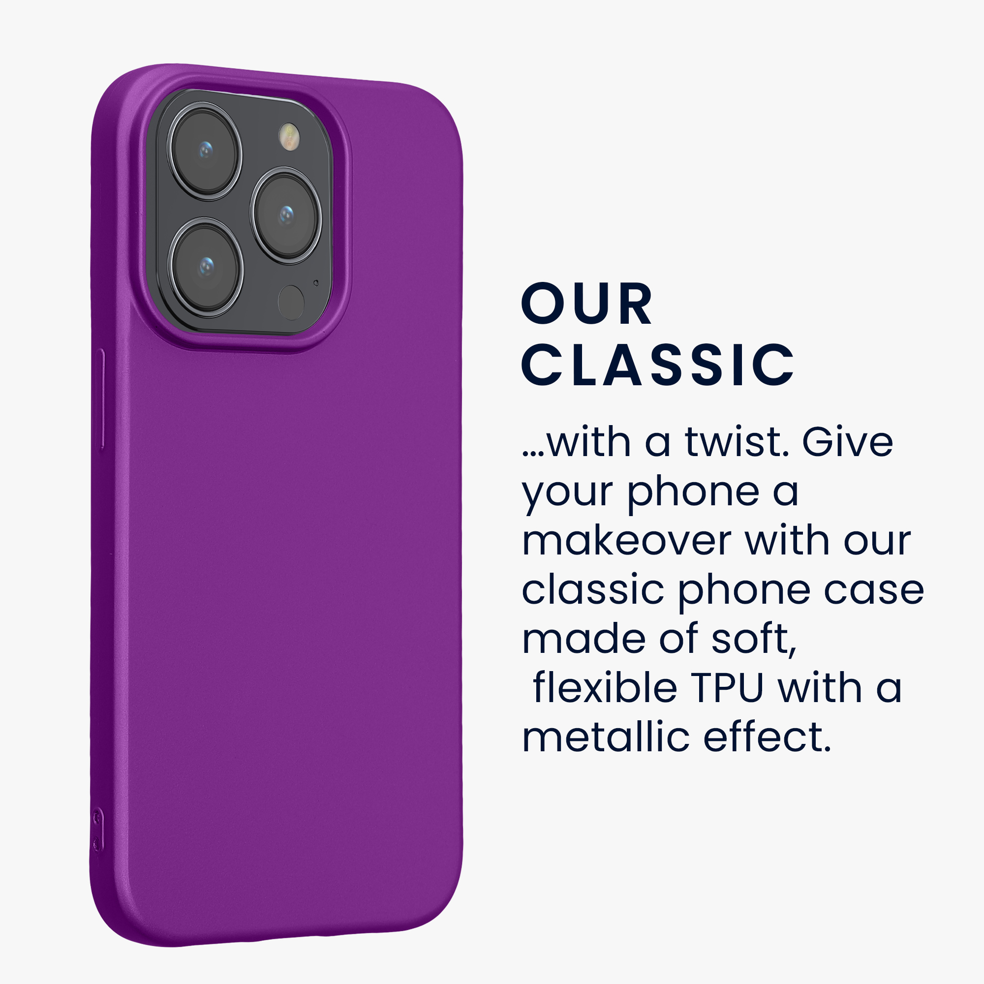 Kryt kwmobile slim iPhone 15 Pro metalická fialová
