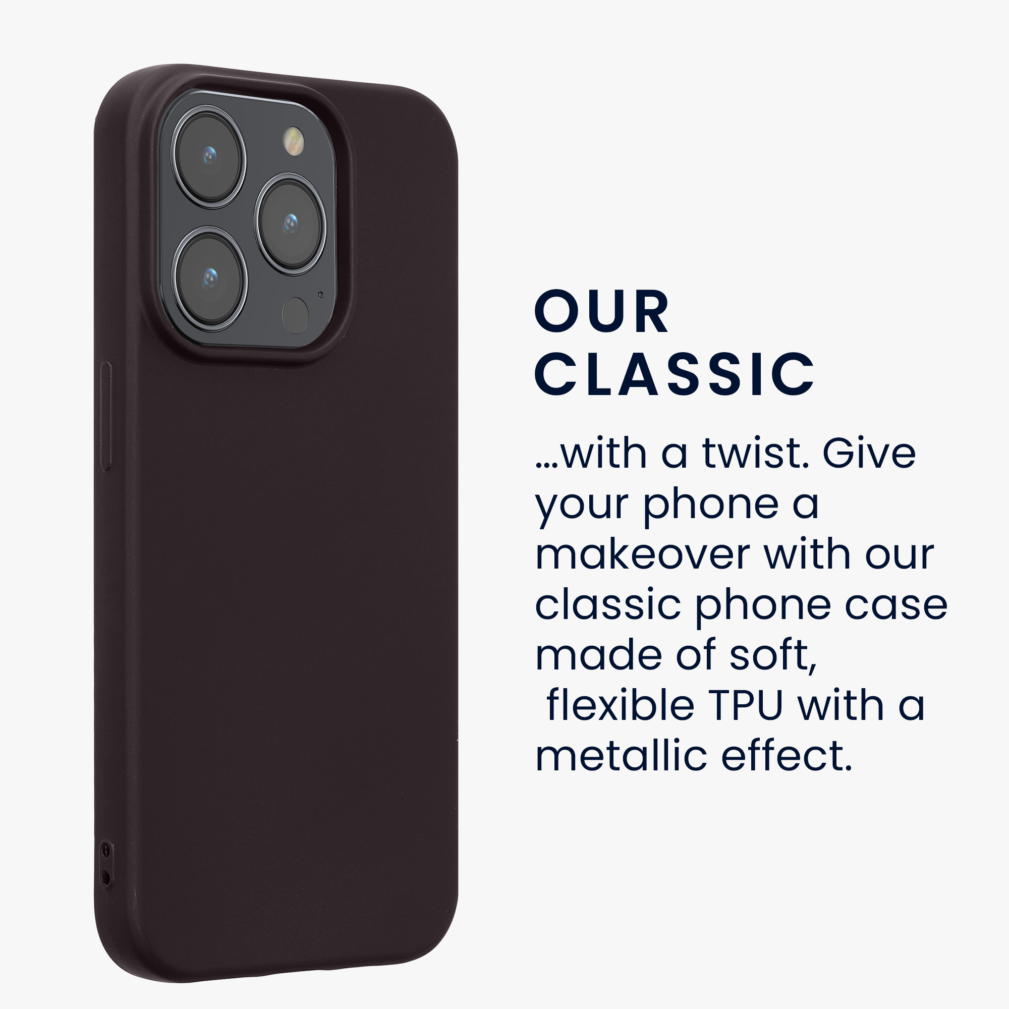Pouzdro pro Apple iPhone 15 Pro kwmobile tenké metalické silikonové - metalická bordó