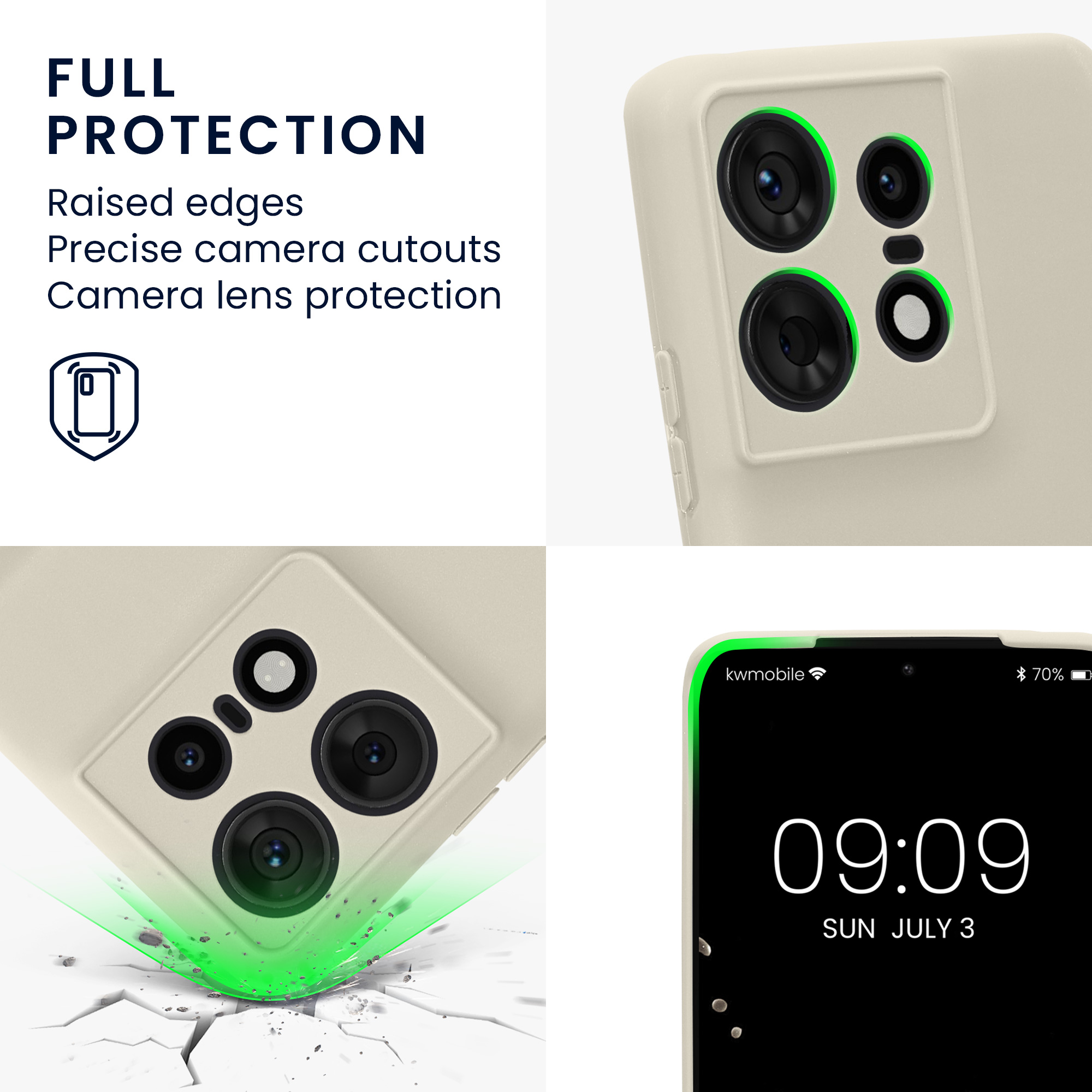 Matný TPU kryt pro Motorola Edge 50 Pro kwmobile ‑ měsíční záře