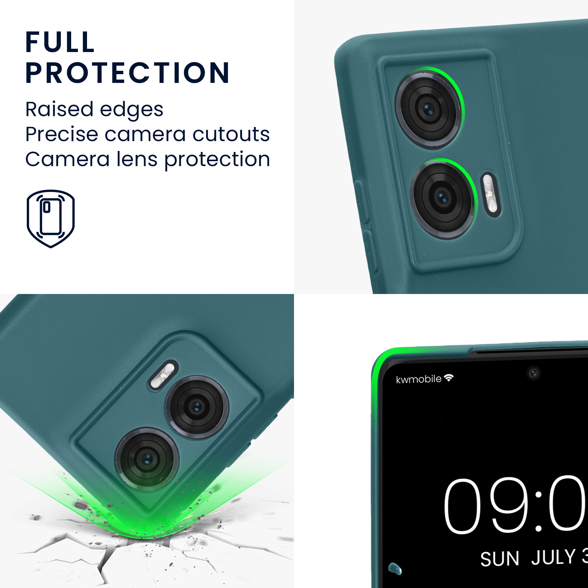 Kryt na mobil Motorola Edge 50 Fusion kwmobile TPU petrolejová